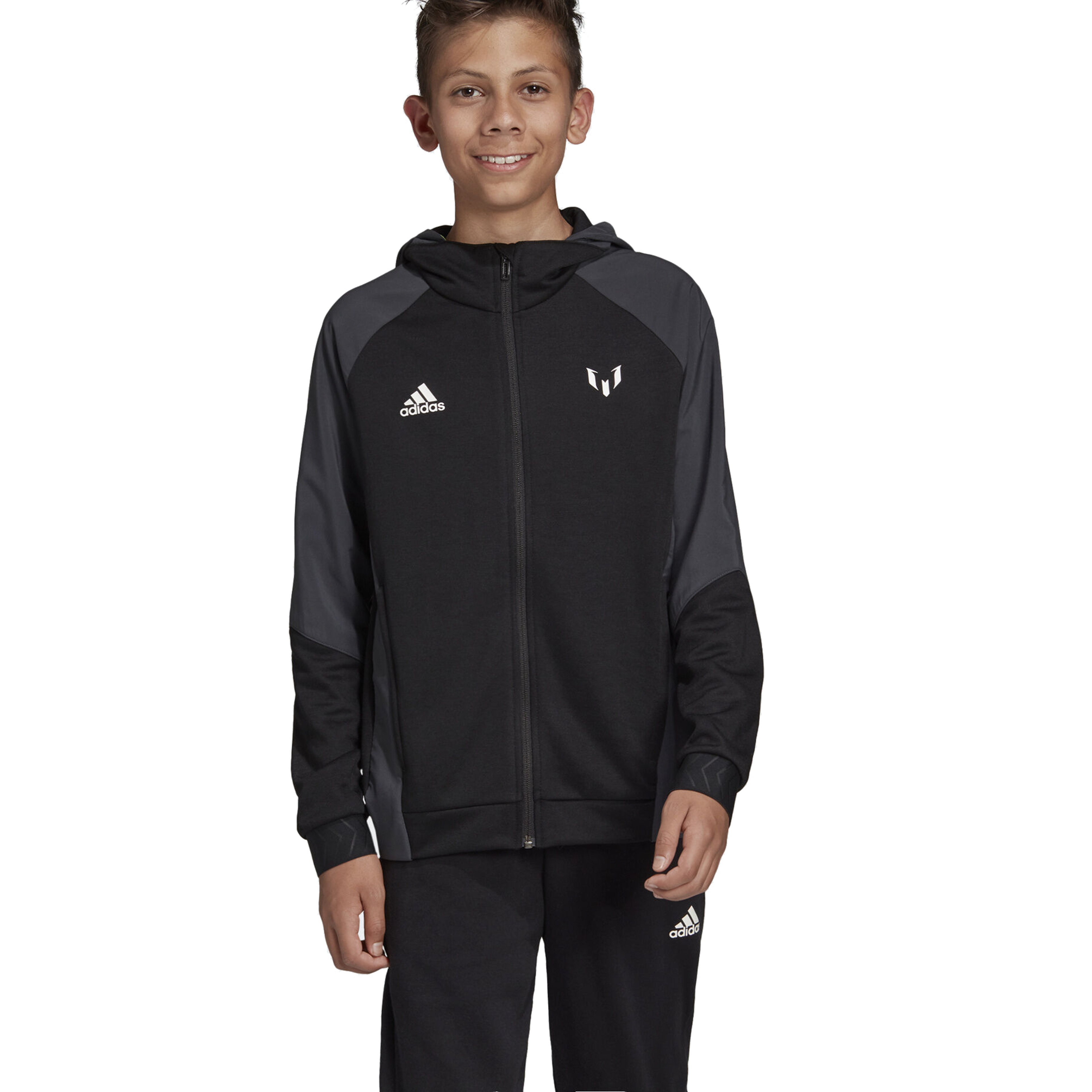 adidas Messi Full-Zip Hoodie Kapüşonlu Çocuk Ceket | Barçın