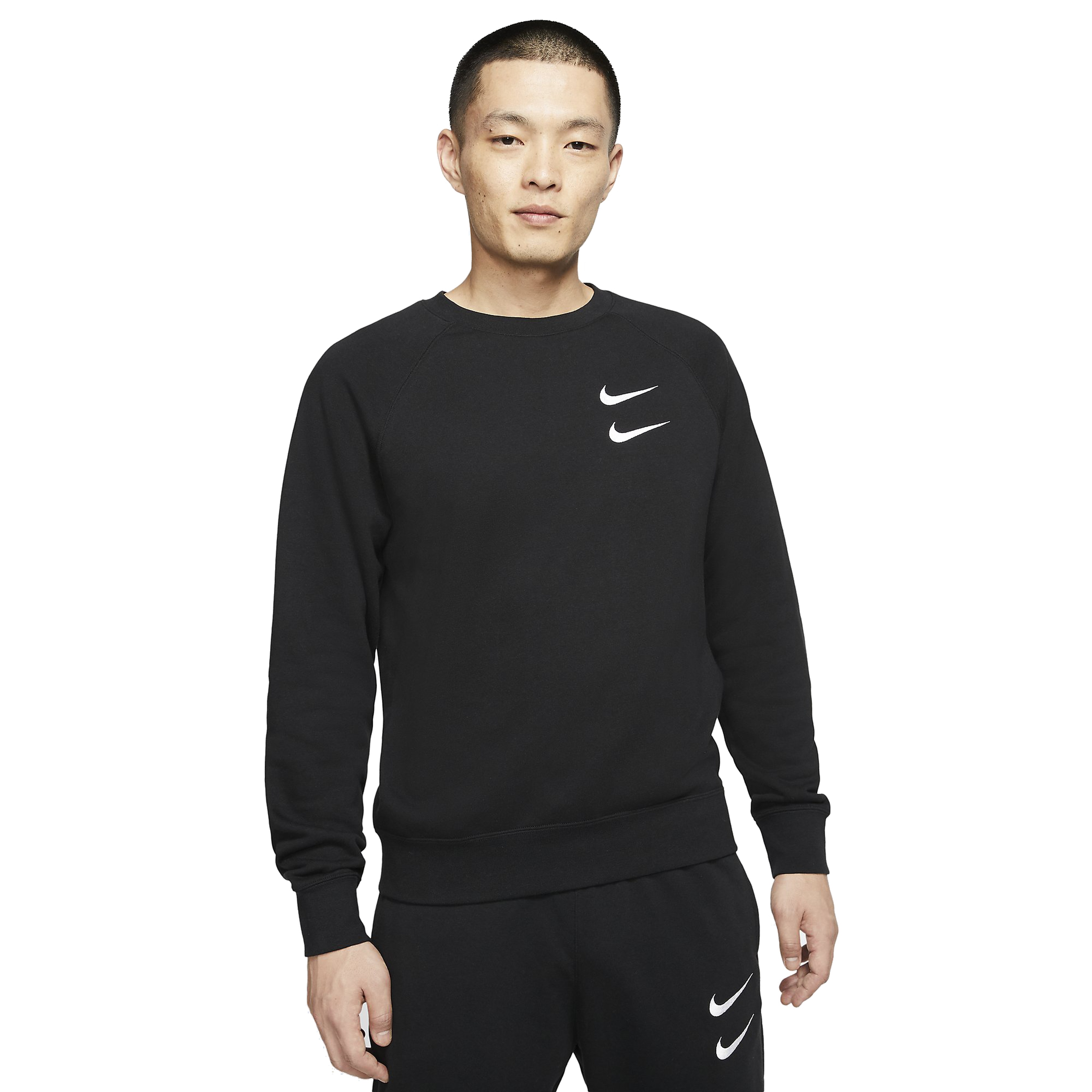 nike sportswear swoosh crew ft erkek sweatshirt