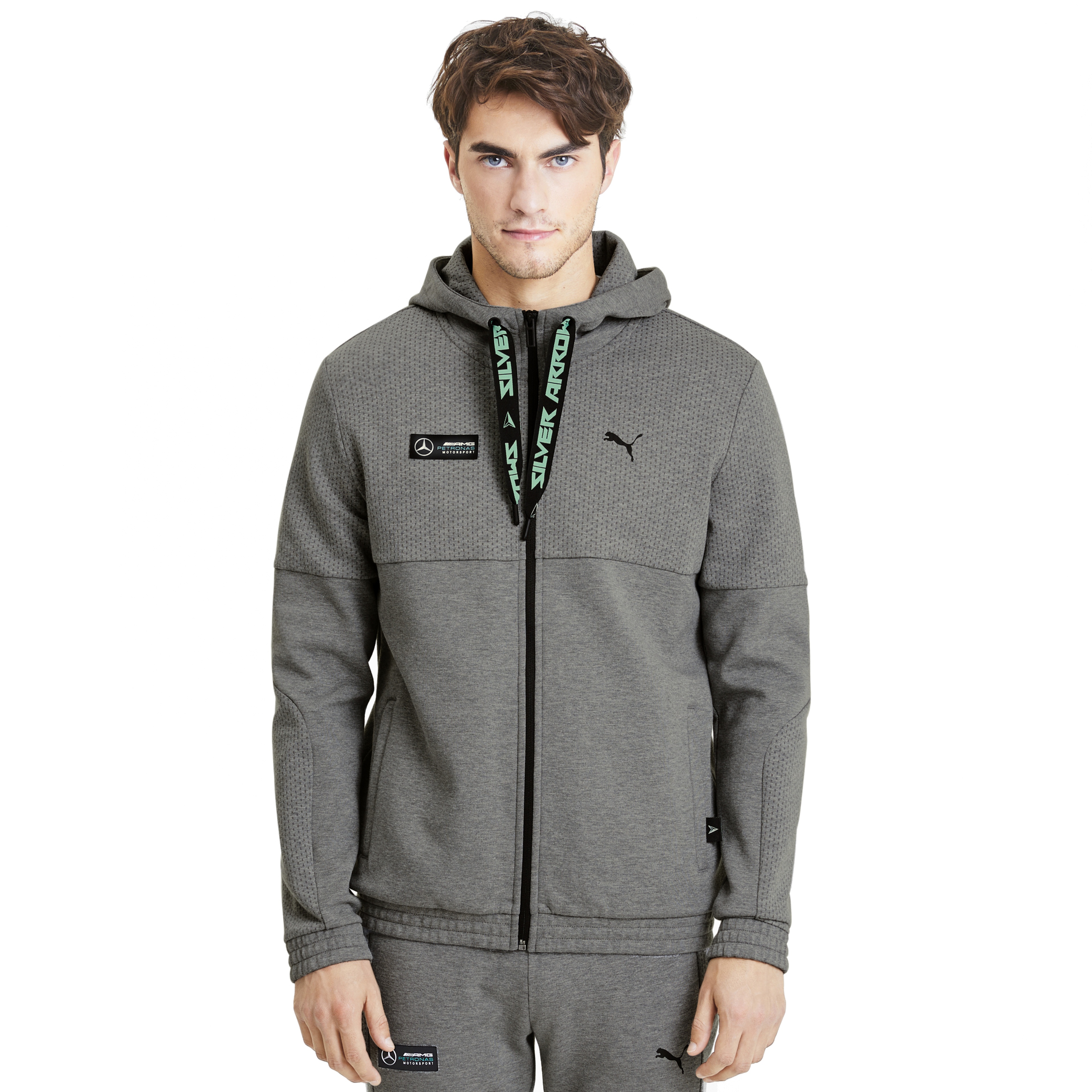 Puma Mercedes AMG Petronas Full-Zip Hoodie Erkek Ceket | Barçın