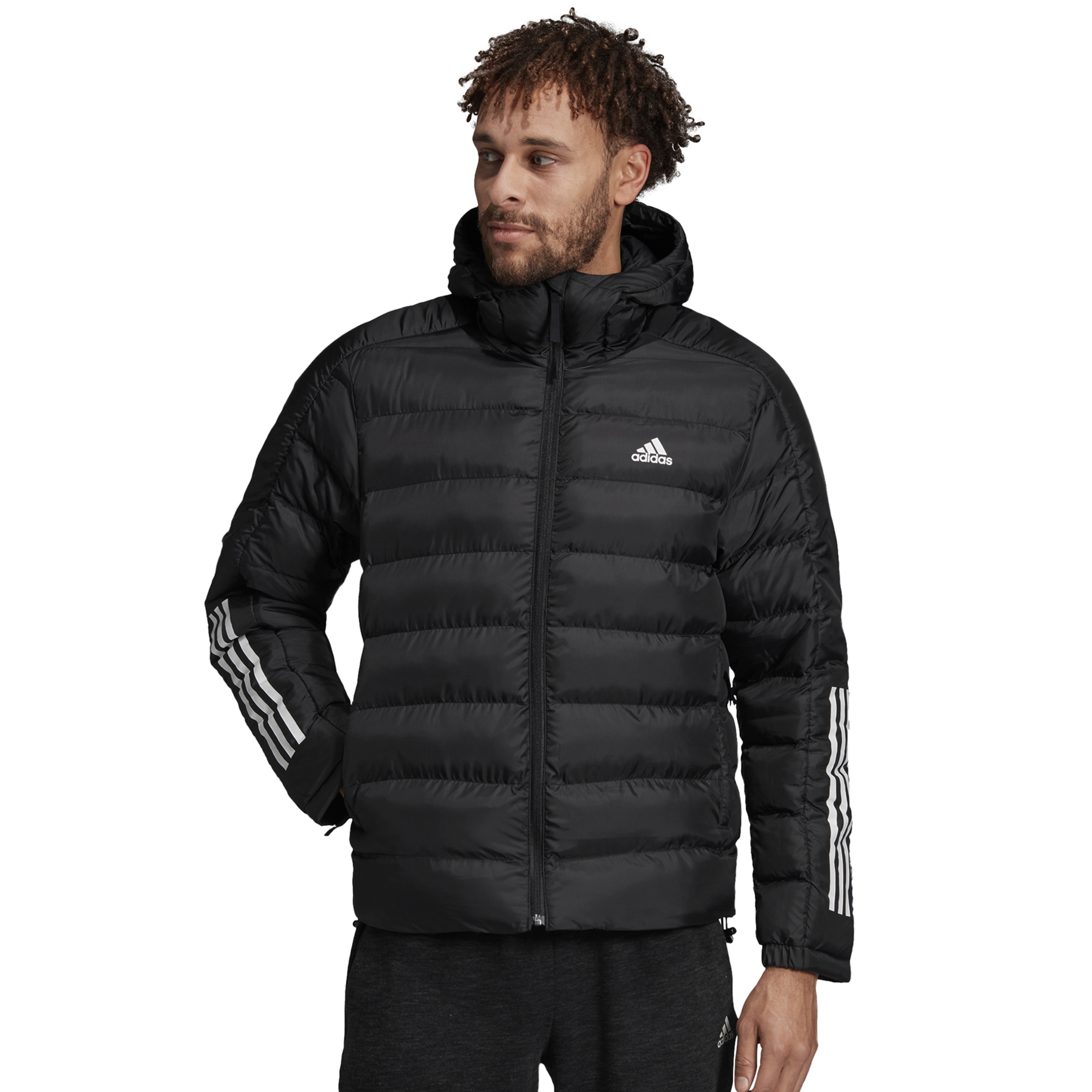 adidas Itavic 3-Stripes 2.0 Hooded Erkek Kapüşonlu Mont