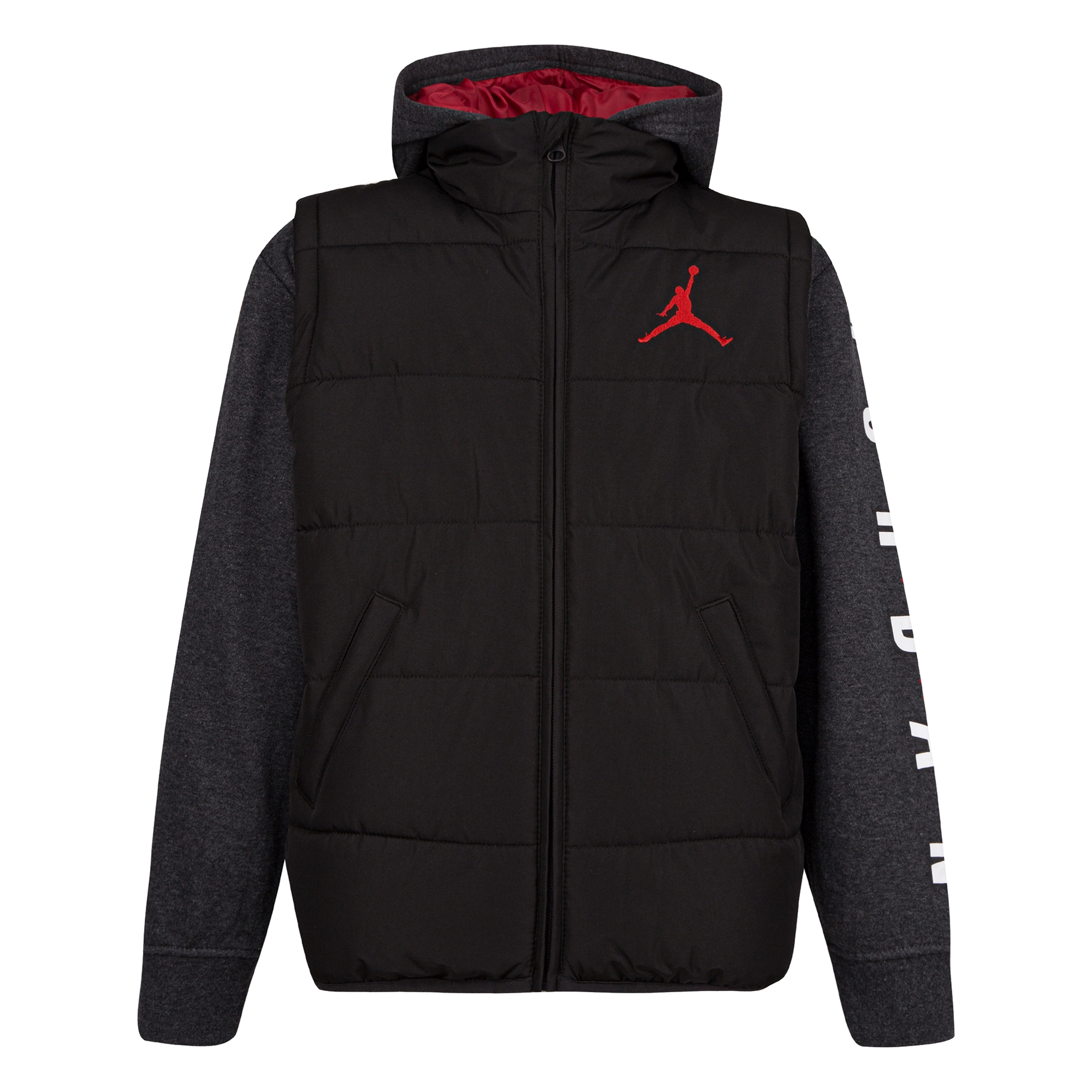 Nike Air Jordan Jumpman Full-Zip Puffer Kapüşonlu Çocuk Ceket | Barçın