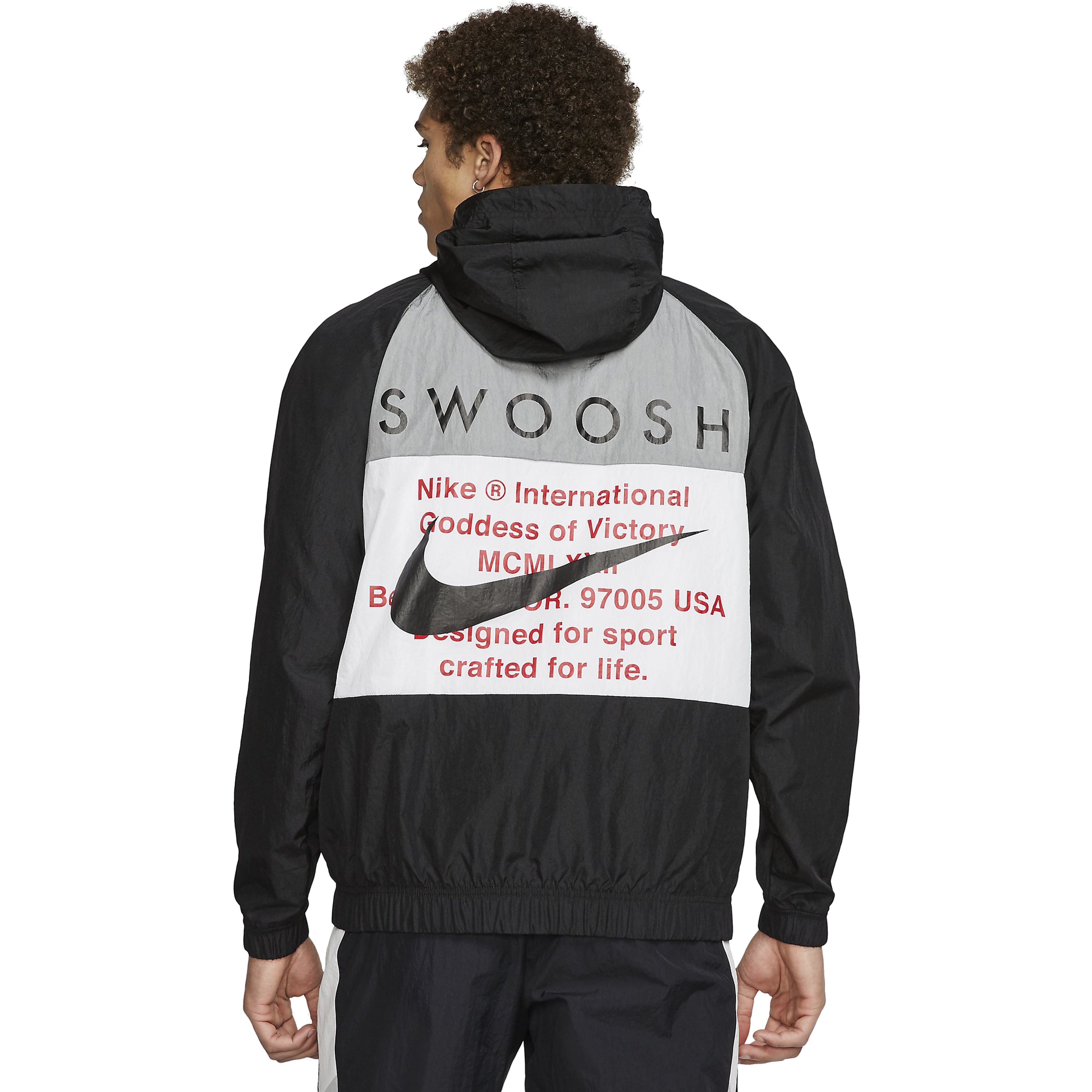 Nike Swoos High スタジャン M Nike Sportswear Swoosh Woven Hooded Erkek Ceket | Barçın