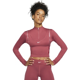 Nike Pro HyperWarm 1/2-Zip Long-Sleeve Top Kadın Tişört