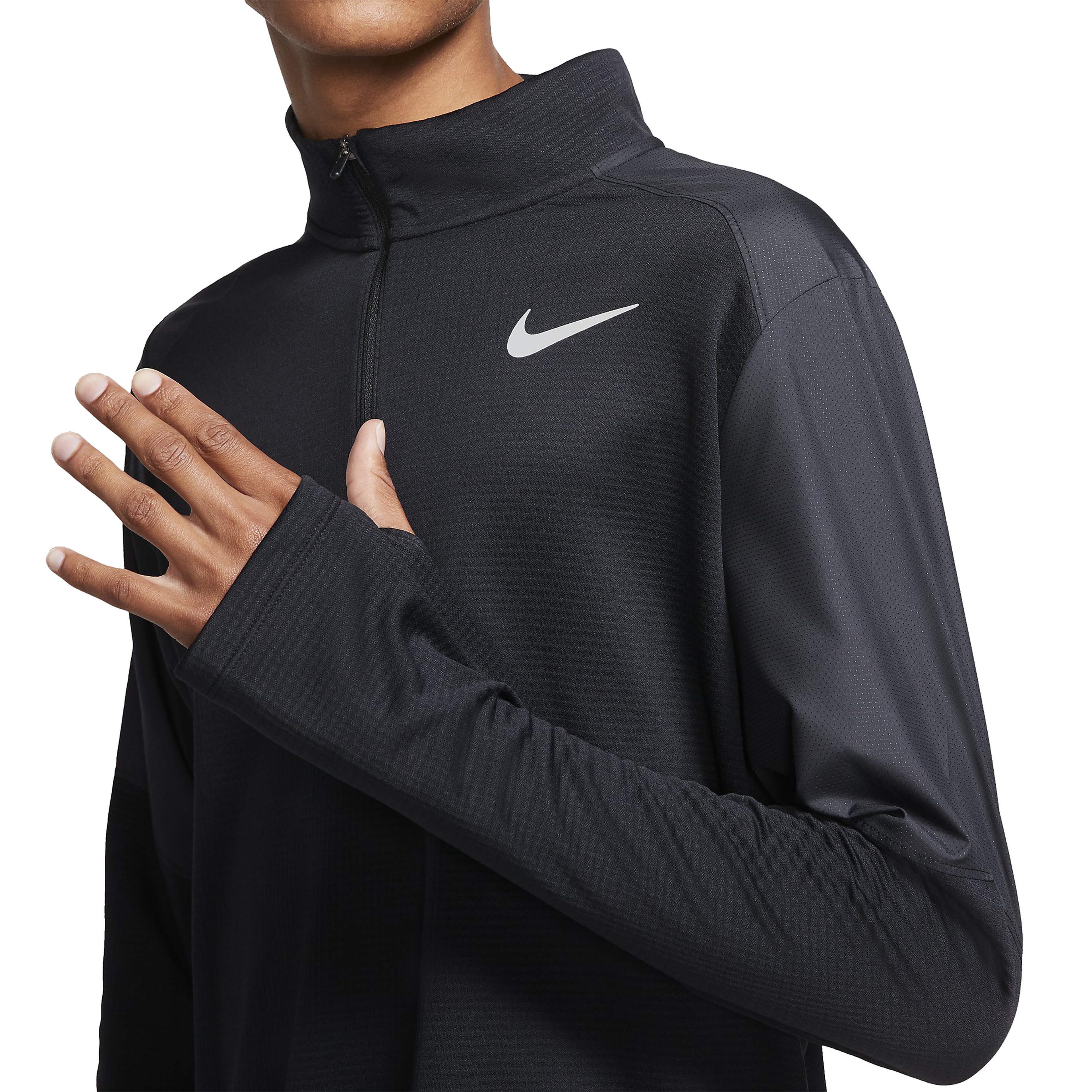 Nike Pacer Hybrid Half-Zip Long-Sleeve Top Erkek Tişört
