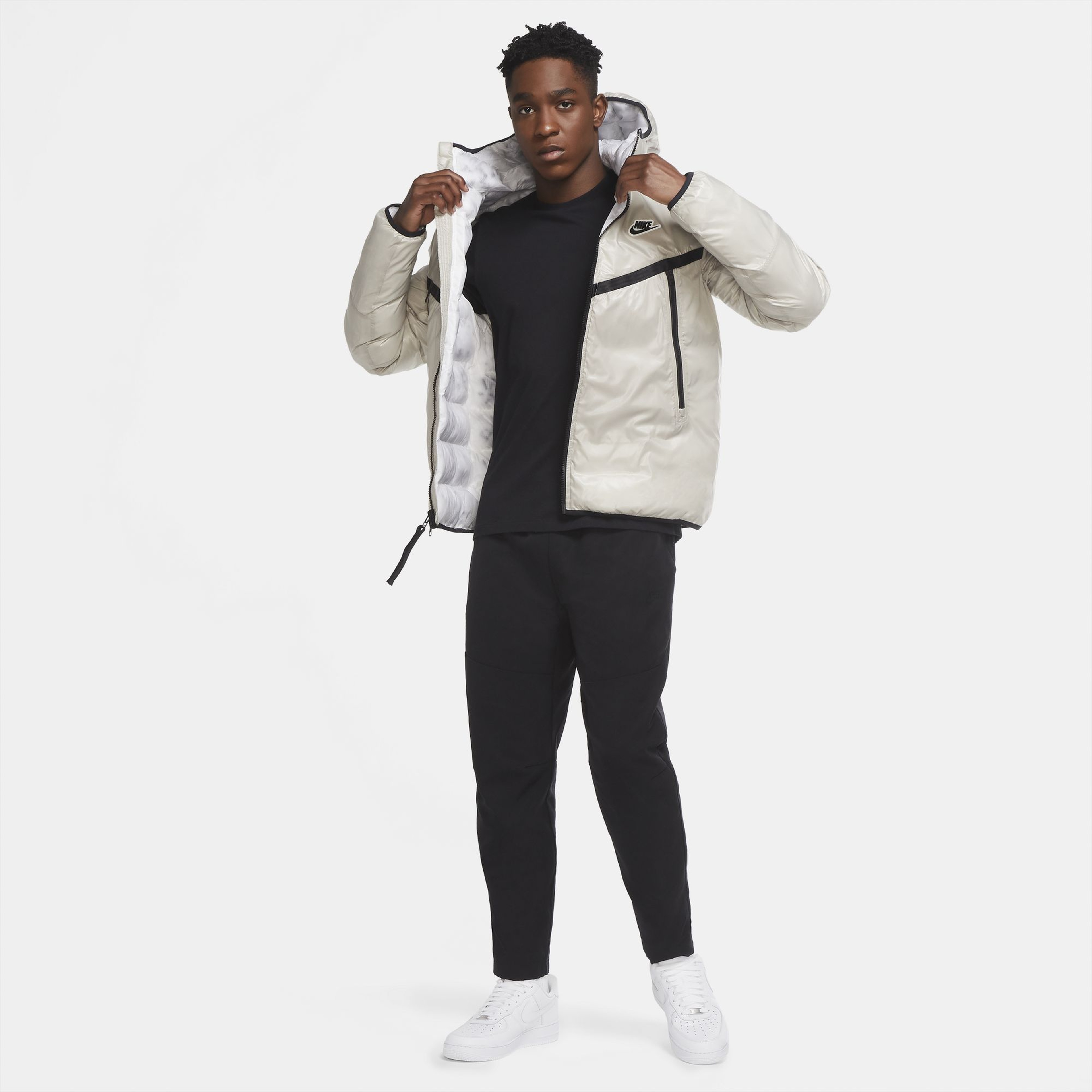 Nike Sportswear Synthetic-Fill Windrunner Repel Full-Zip Hoodie Erkek Mont