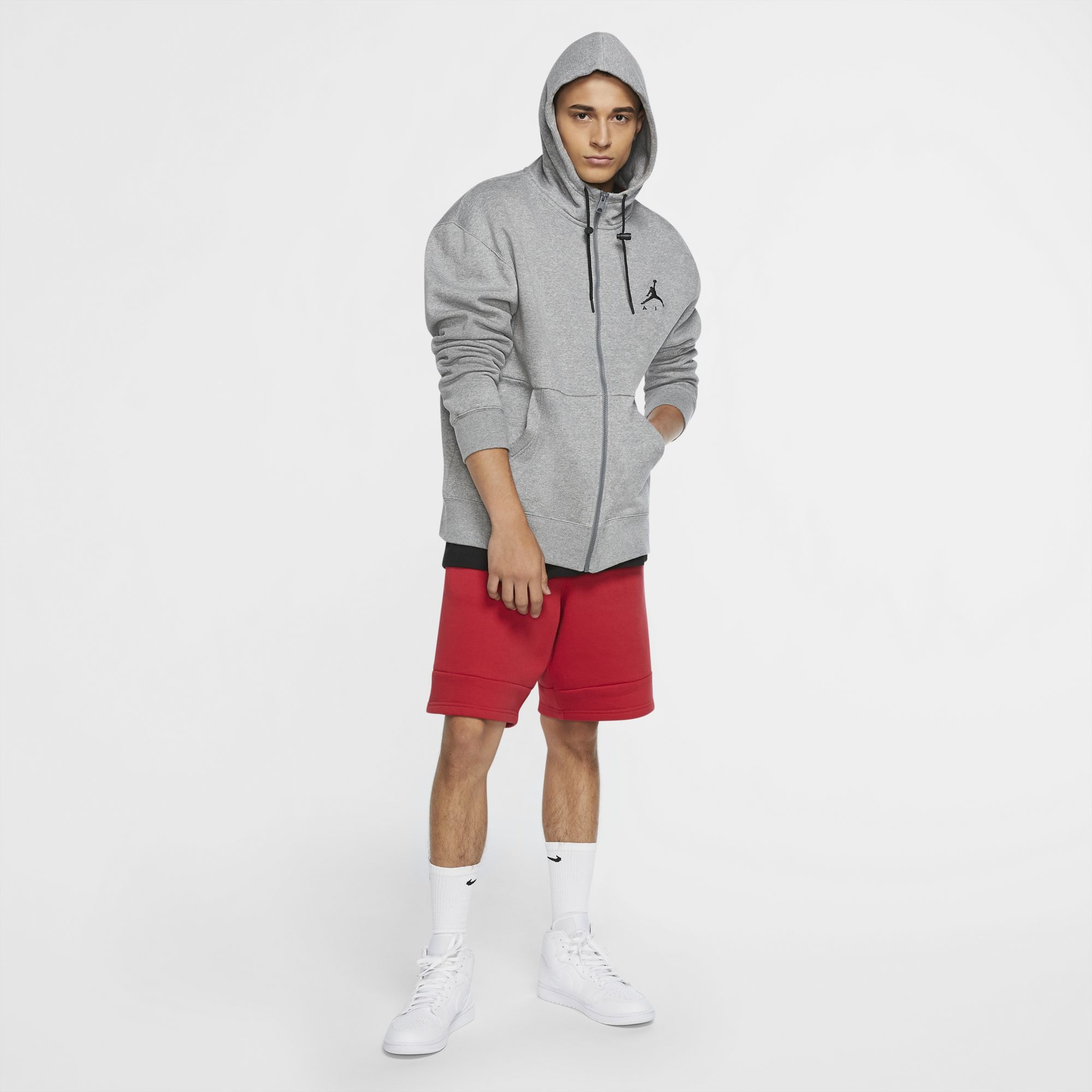 Nike Jordan Jumpman Air Fleece Full-Zip Hoodie Erkek Sweatshirt