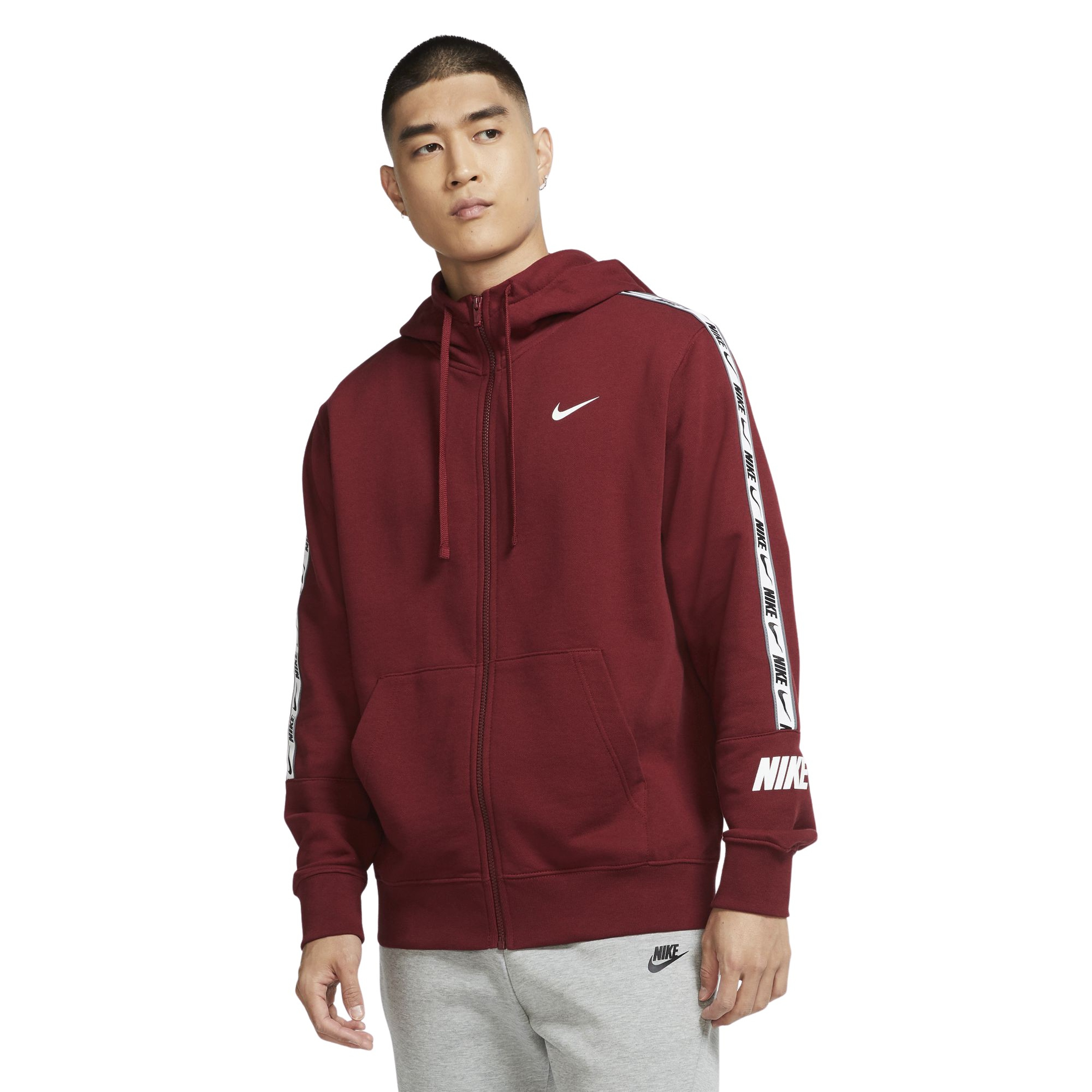 Nike Sportswear Repeat Full-Zip Training Hoodie Erkek Sweatshirt