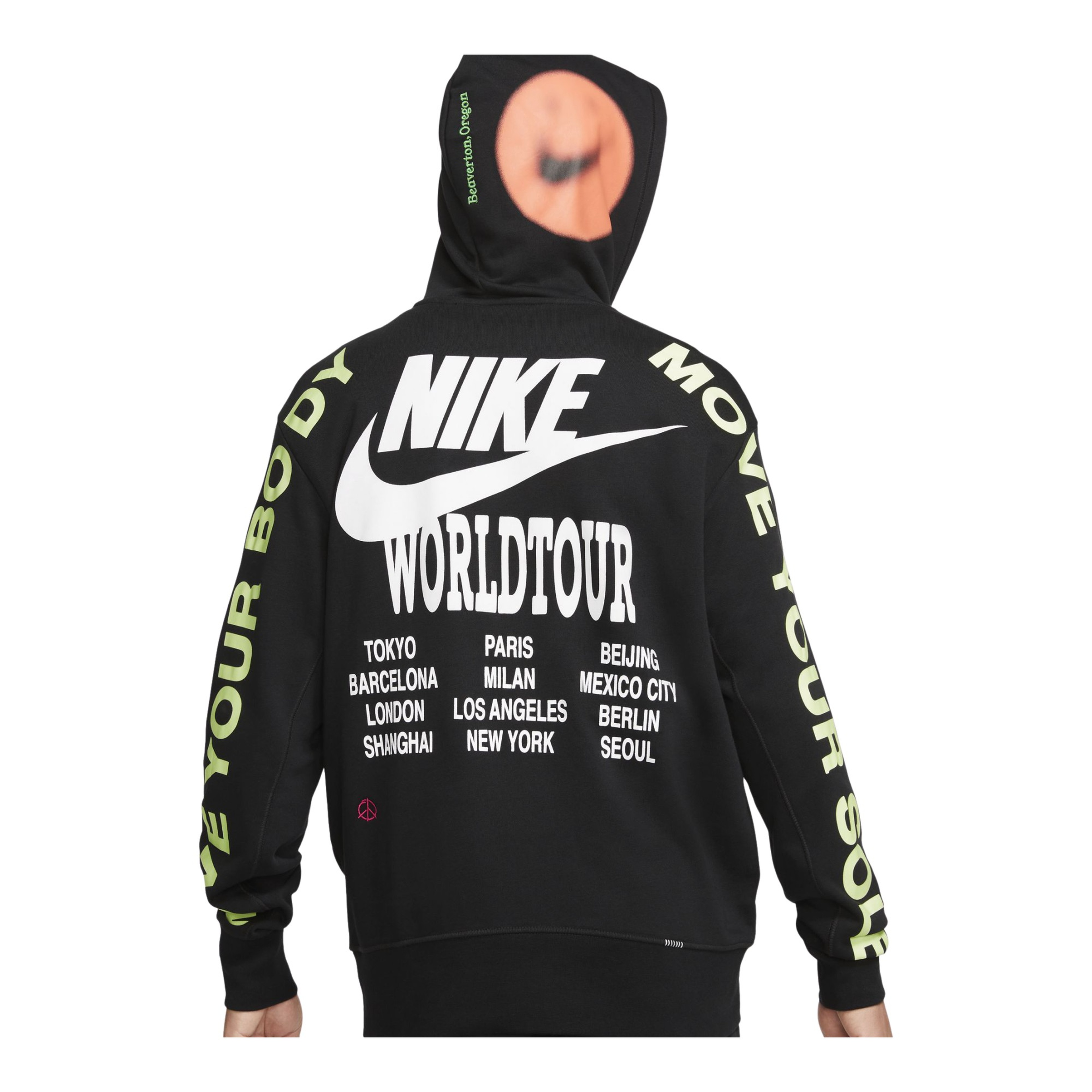 Nike Sportswear Pullover French Terry World Tour Hoodie Erkek Sweatshirt