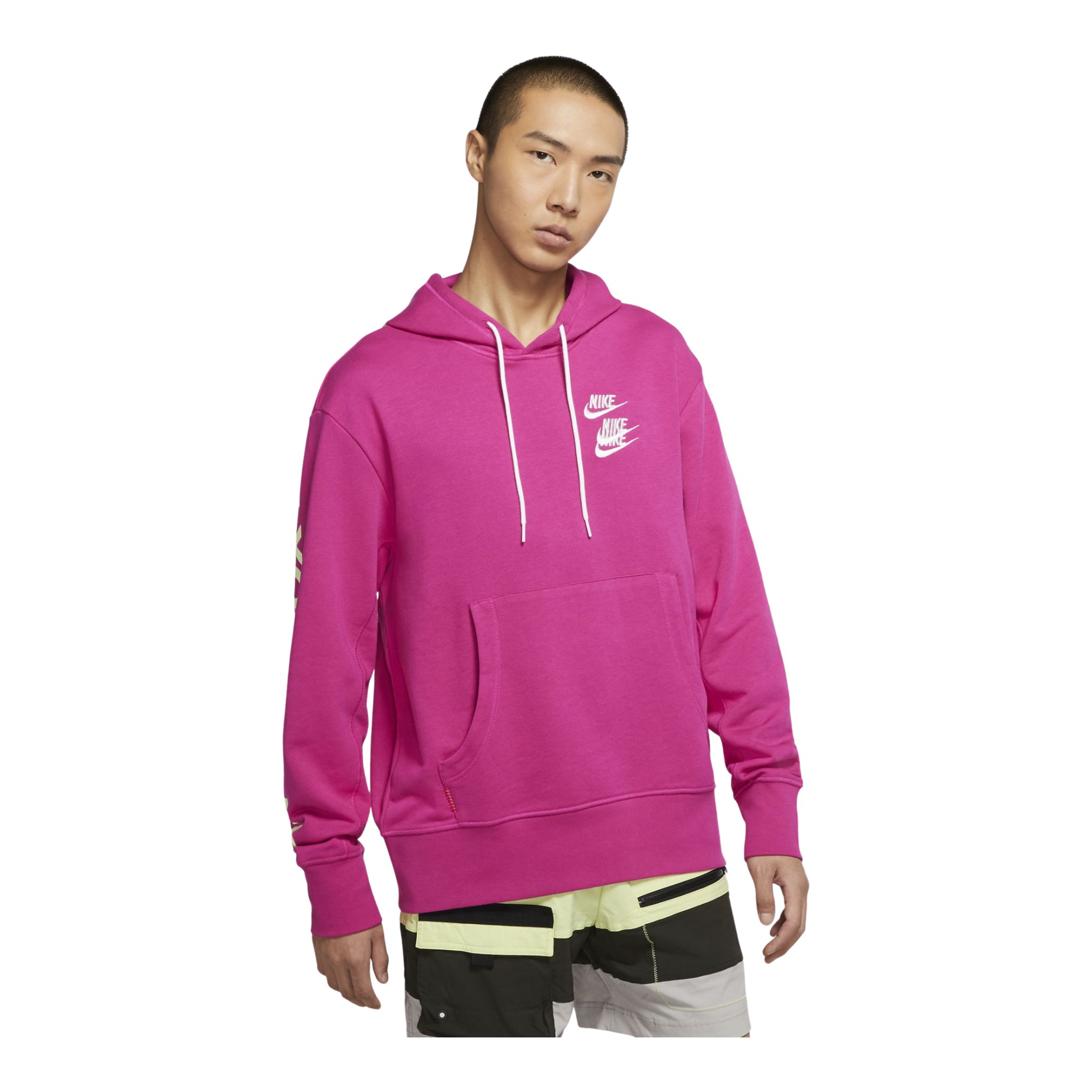 Nike Sportswear Pullover French Terry World Tour Hoodie Erkek Sweatshirt