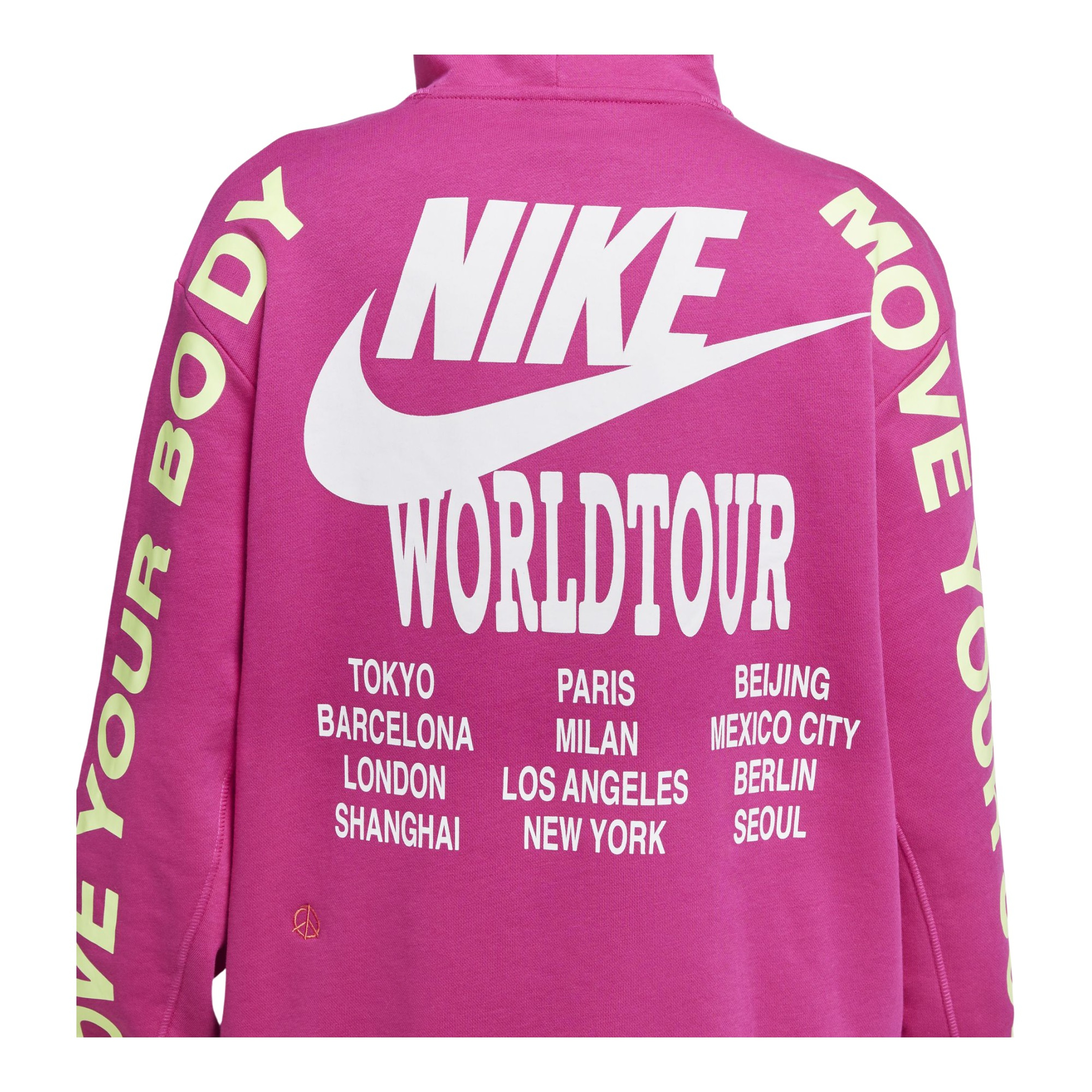 Nike Sportswear Pullover French Terry World Tour Hoodie Erkek Sweatshirt