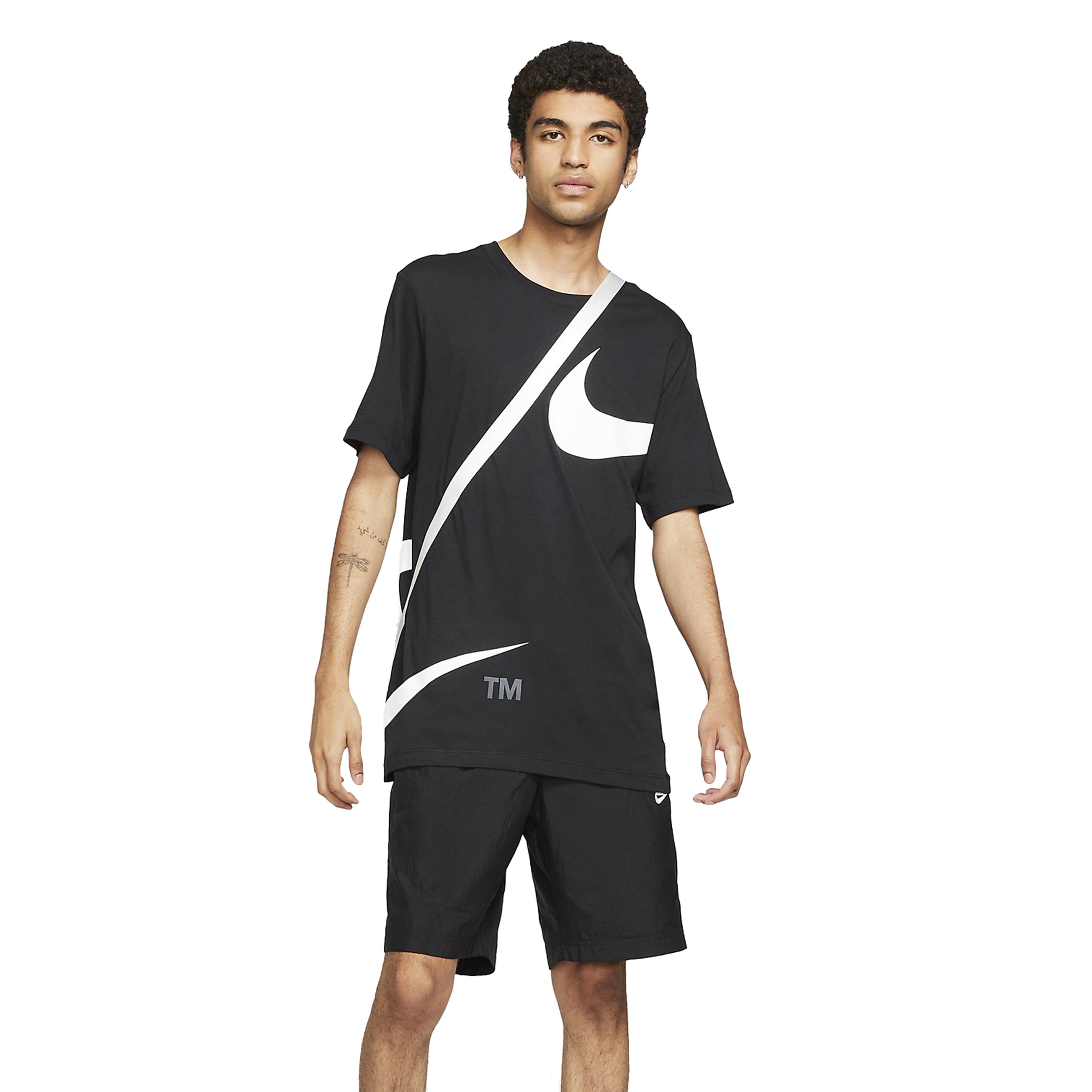 Nike Sportswear Swoosh Pullover Semi-Brushed-Back Short-Sleeve Erkek Tişört