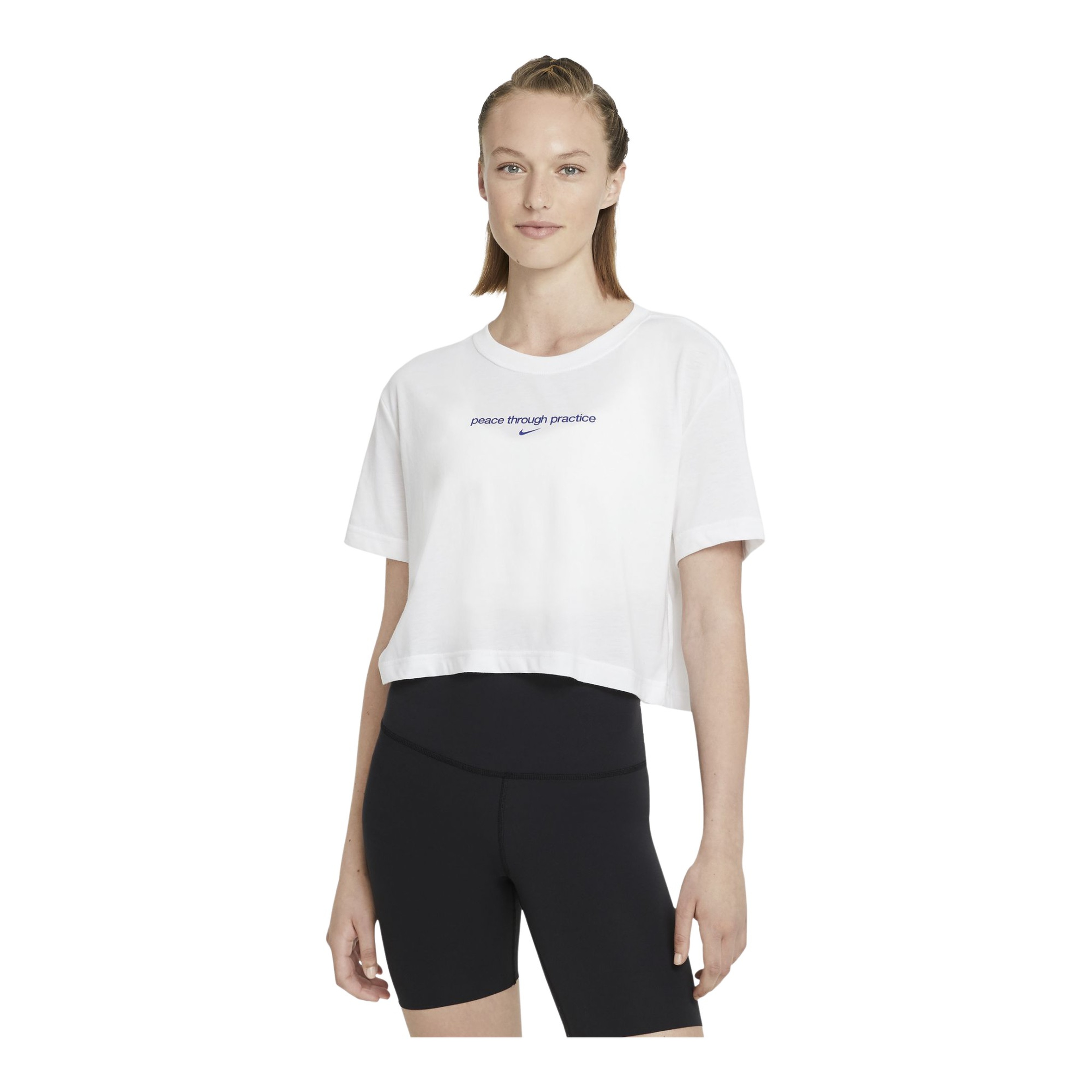 Nike Yoga Cropped Graphic Short-Sleeve Kadın Tişört