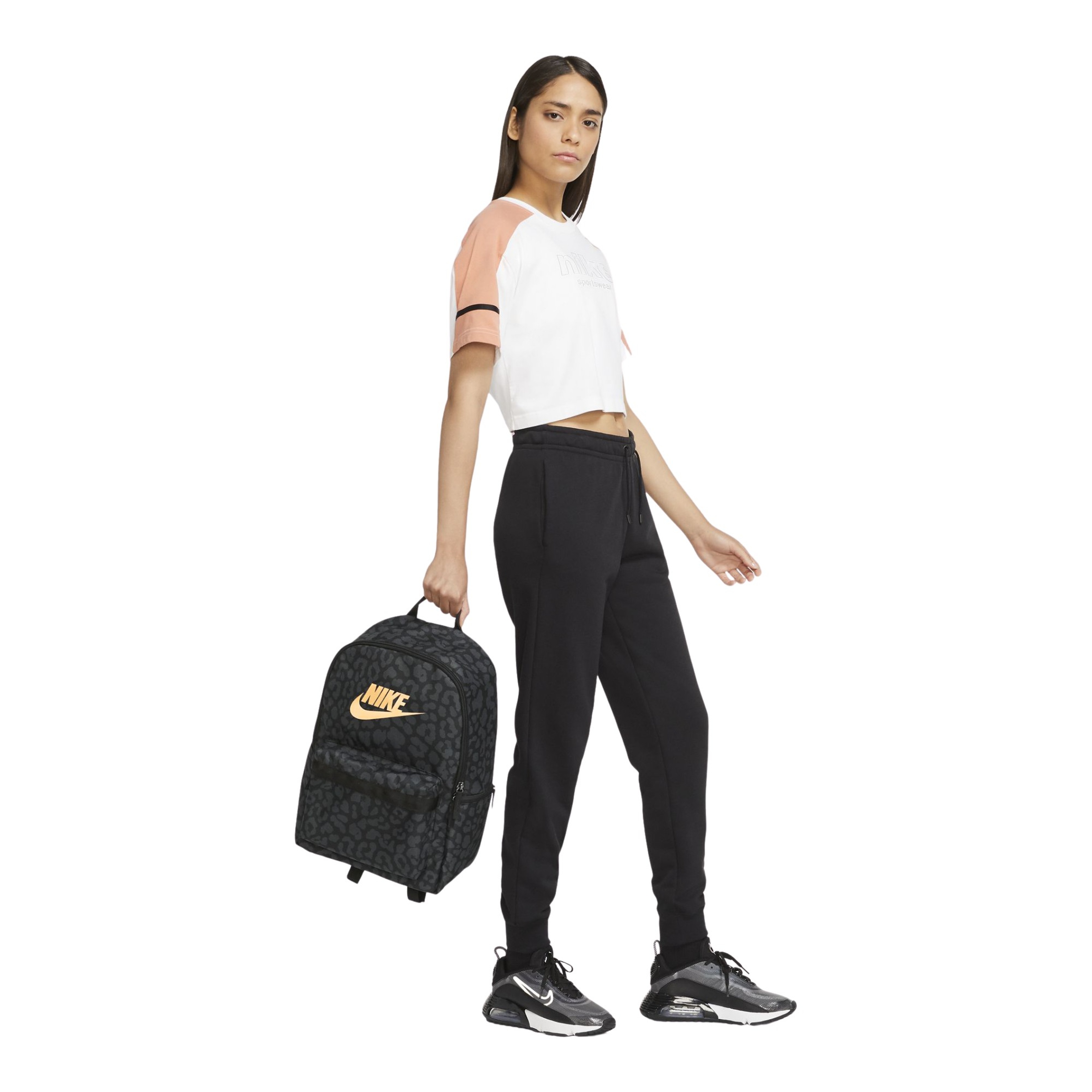 nike sportswear leopard heritage backpack