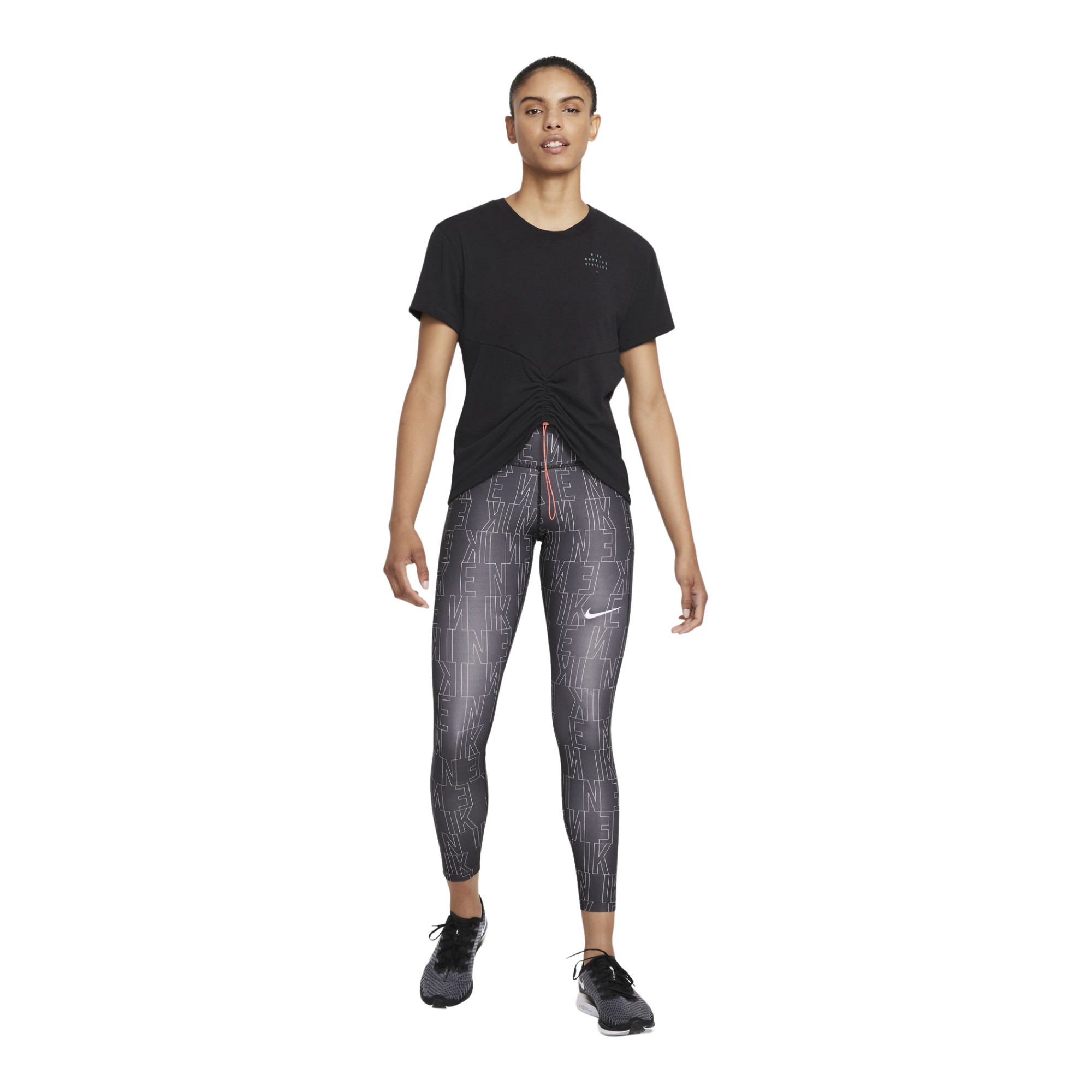 Nike Dri-Fit Run Division Short-Sleeve Ruched Short-Sleeve Kadın Tişört