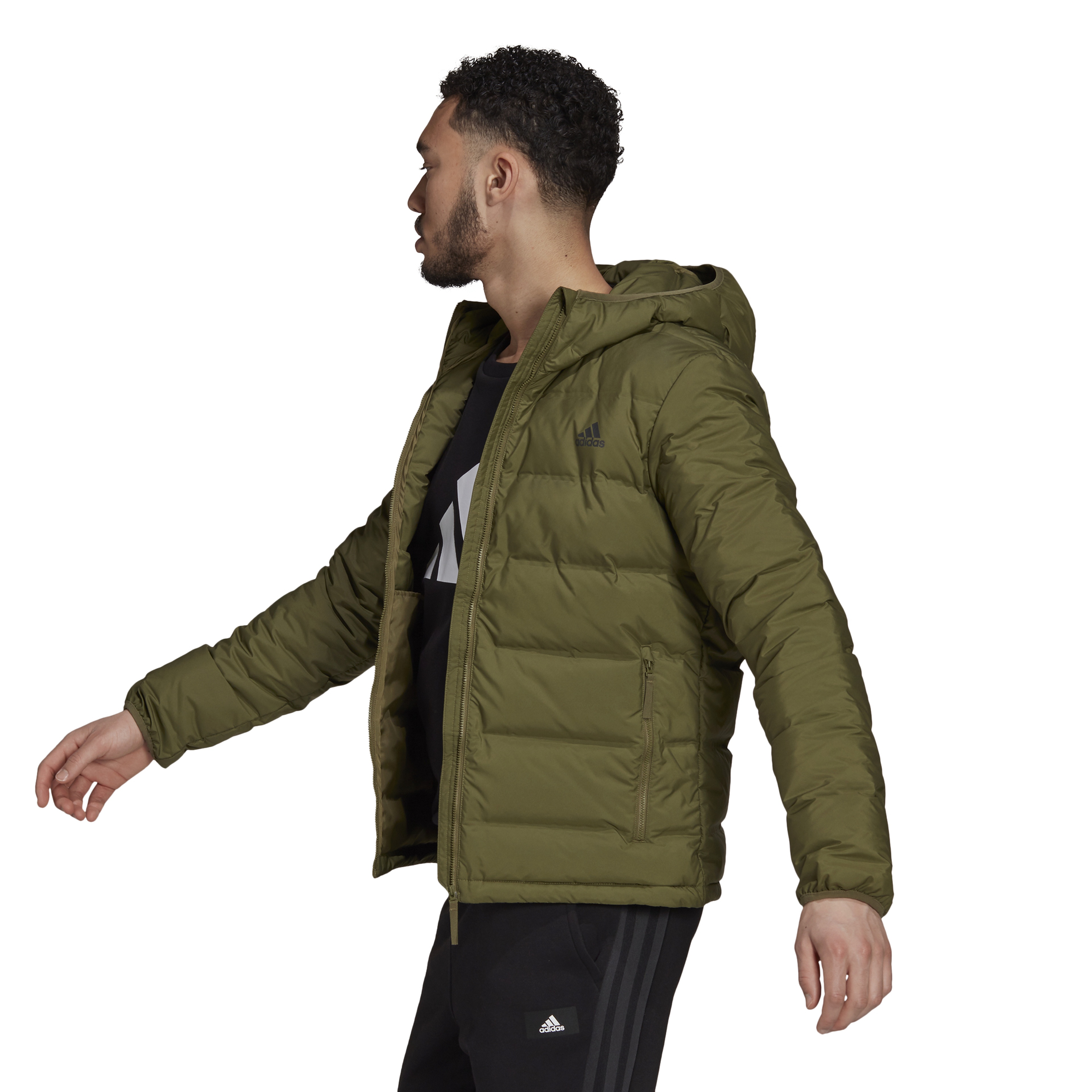 adidas Helionic Down Full-Zip Hooded Erkek Mont