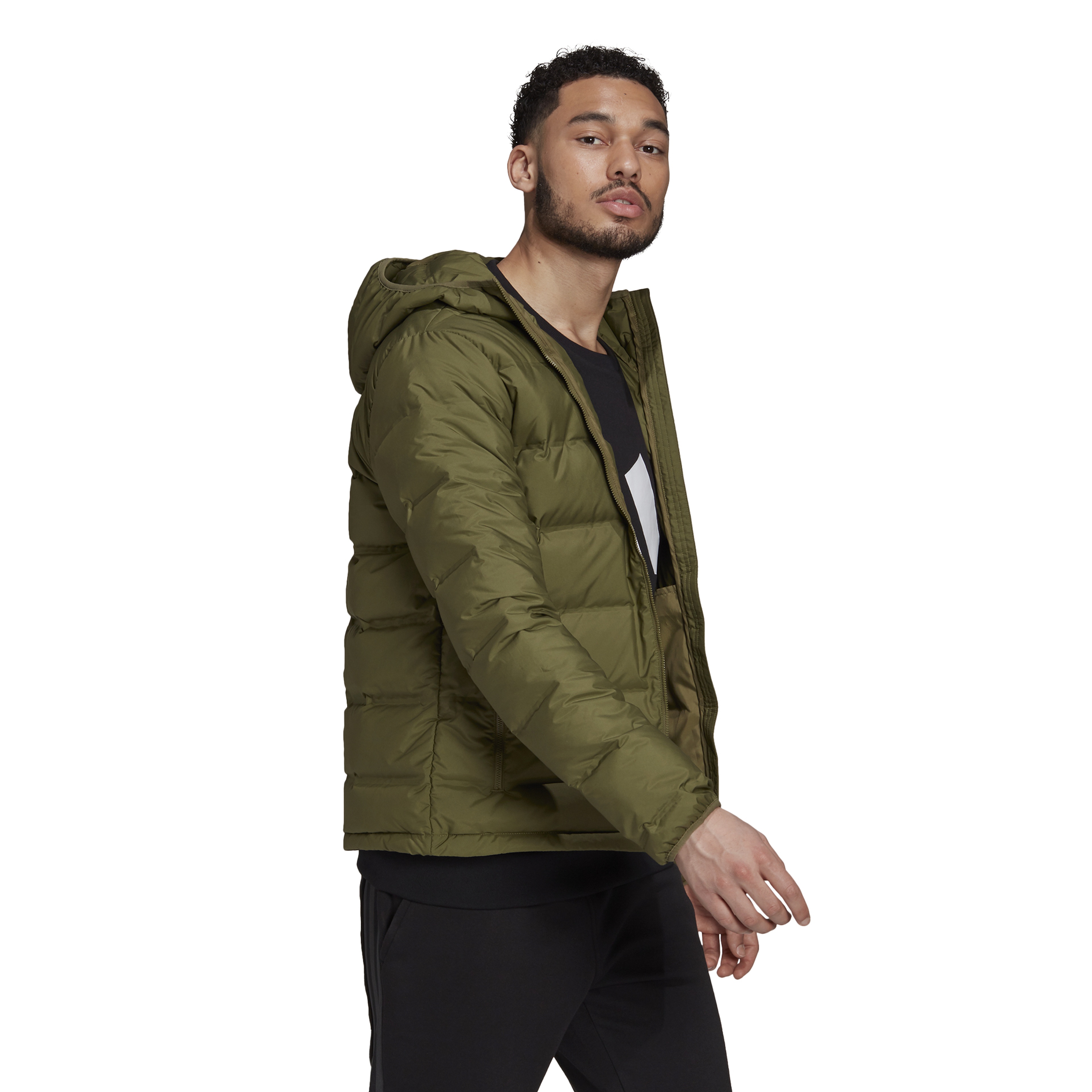 adidas Helionic Down Full-Zip Hooded Erkek Mont