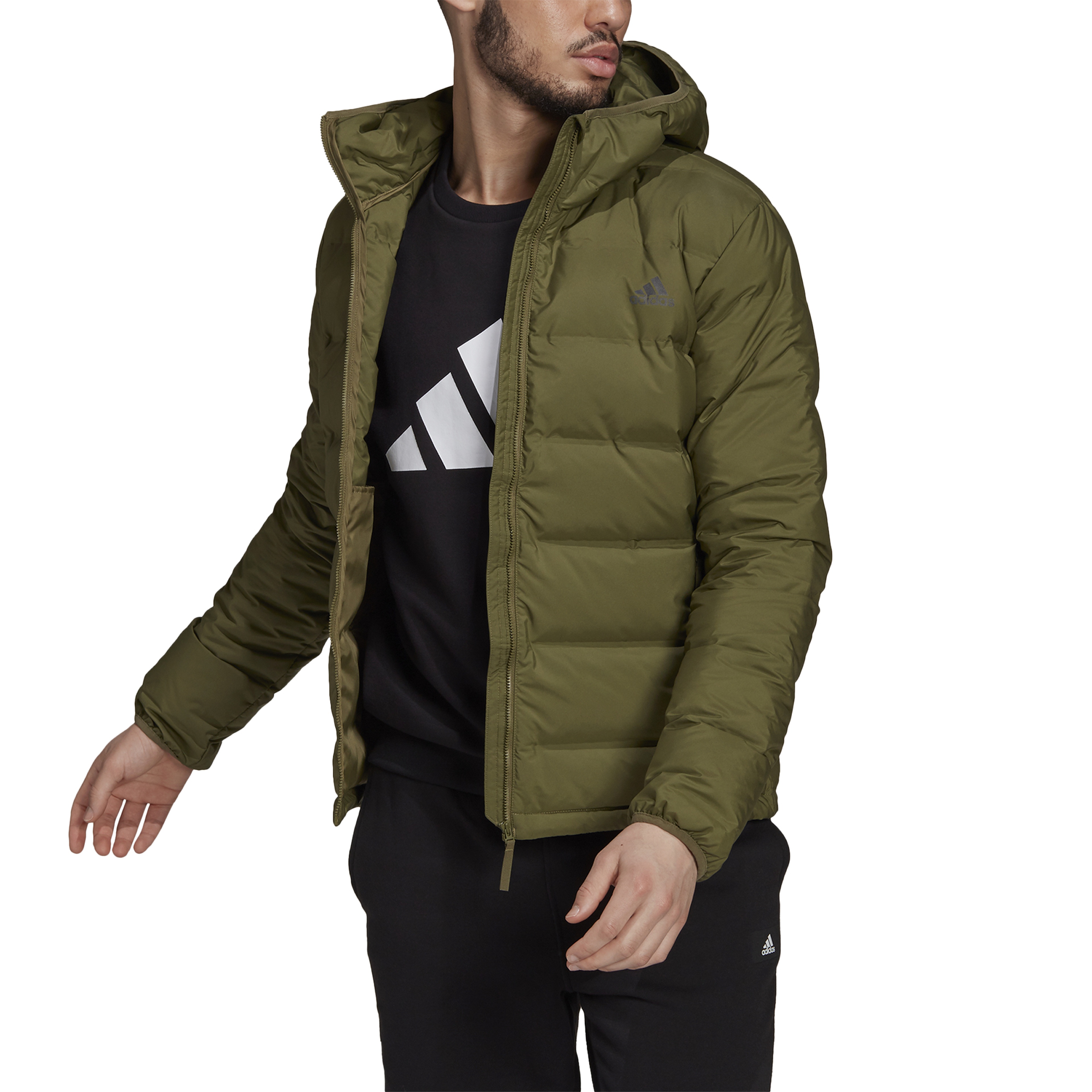 adidas Helionic Down Full-Zip Hooded Erkek Mont