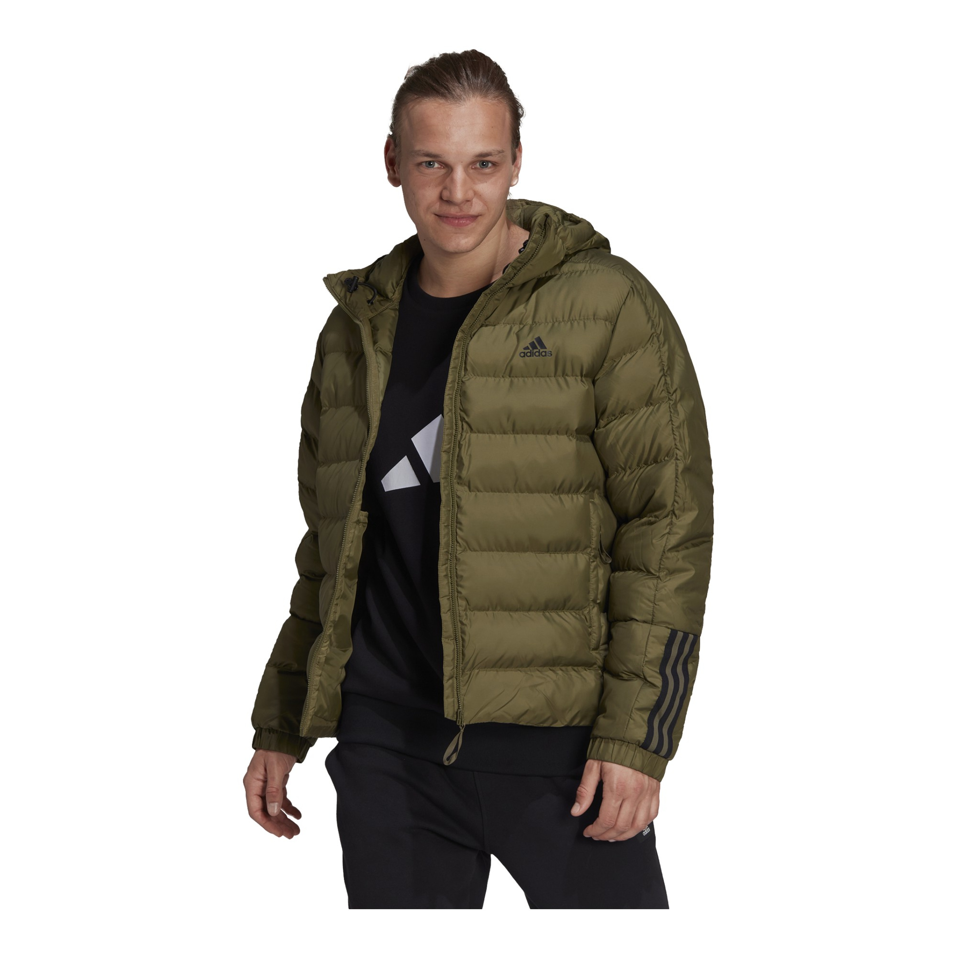 adidas Itavic 3-Stripes Midweight Full-Zip Hoodie Erkek Mont