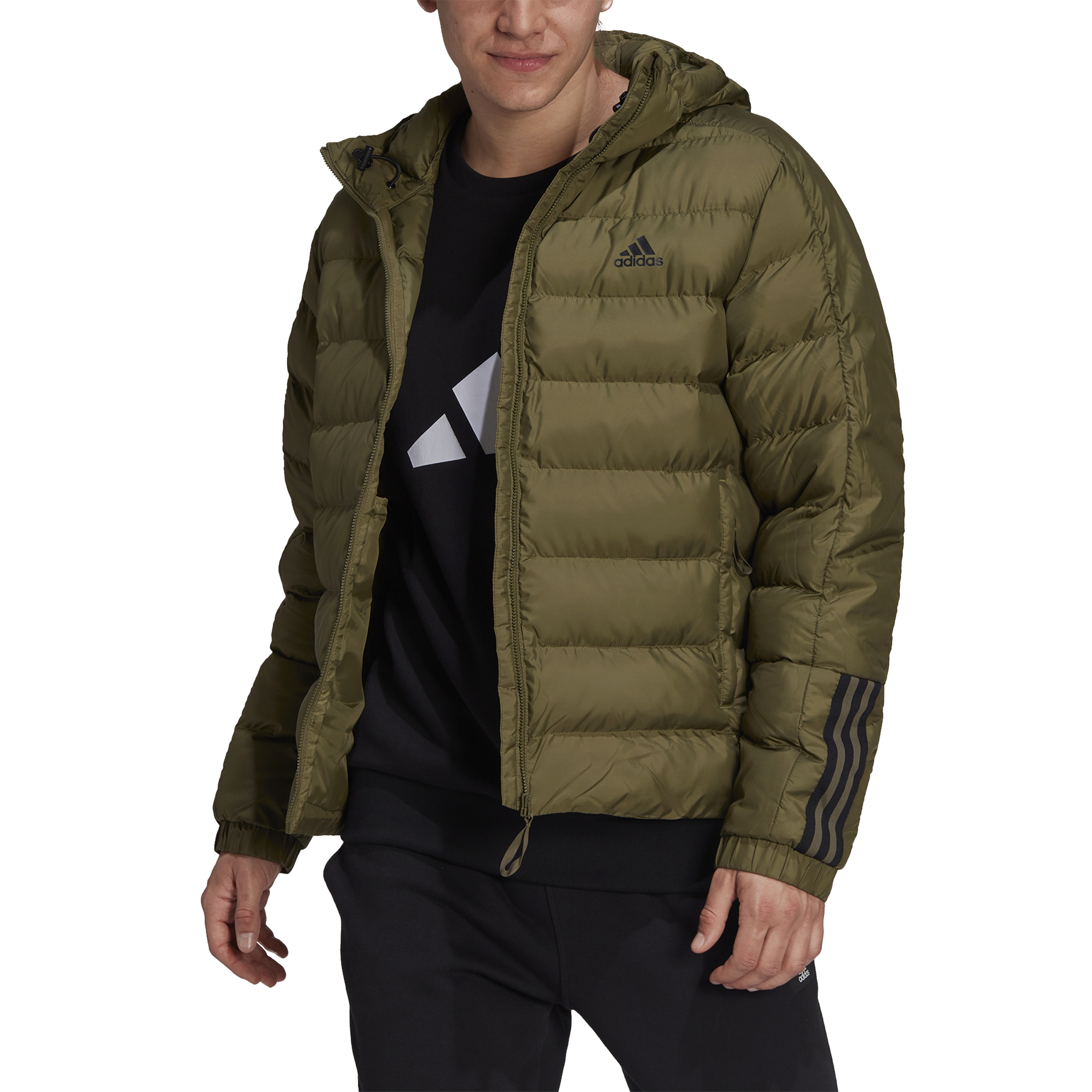 adidas Itavic 3-Stripes Midweight Full-Zip Hoodie Erkek Mont
