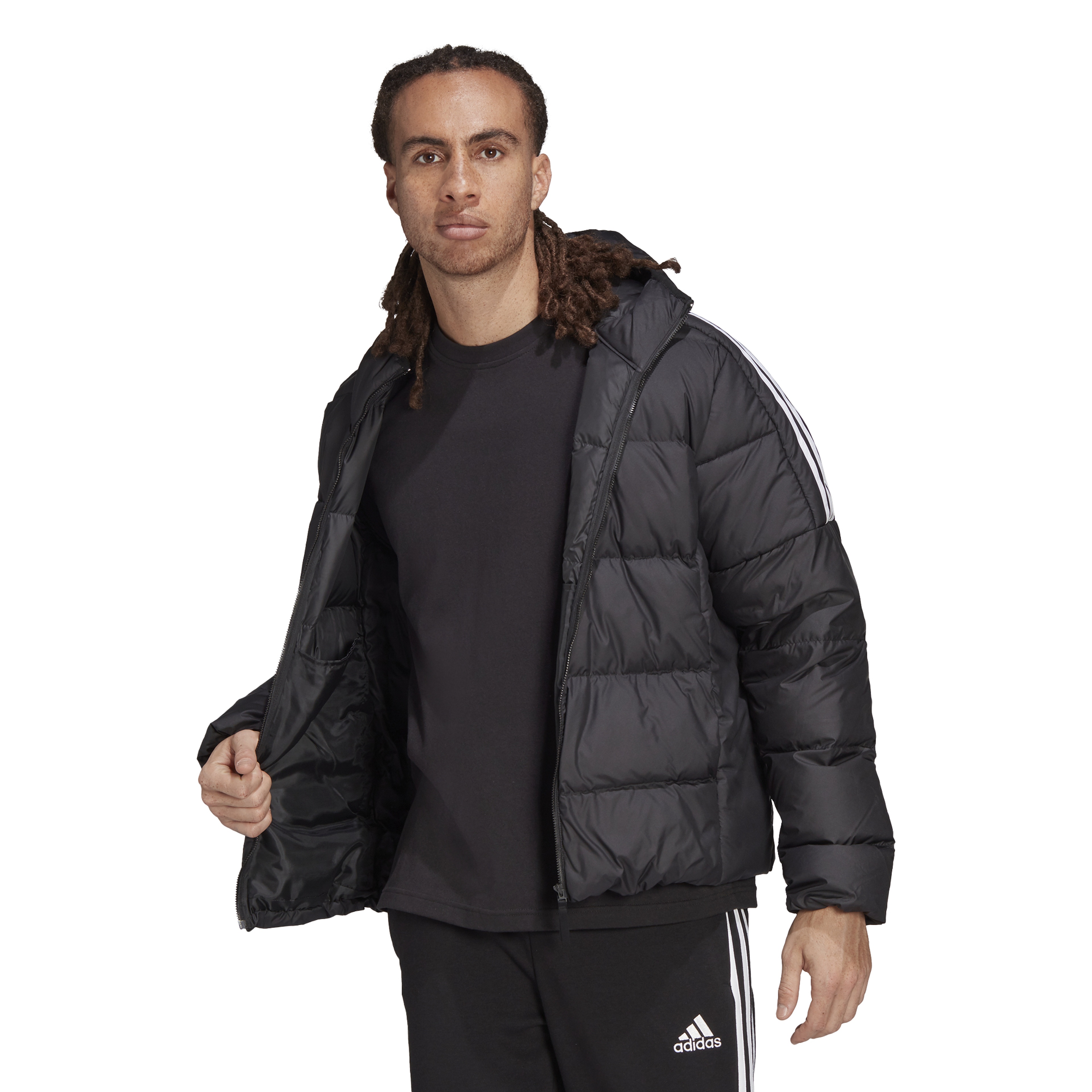 adidas Essentials Midweight Down Full-Zip Hoodie Erkek Mont