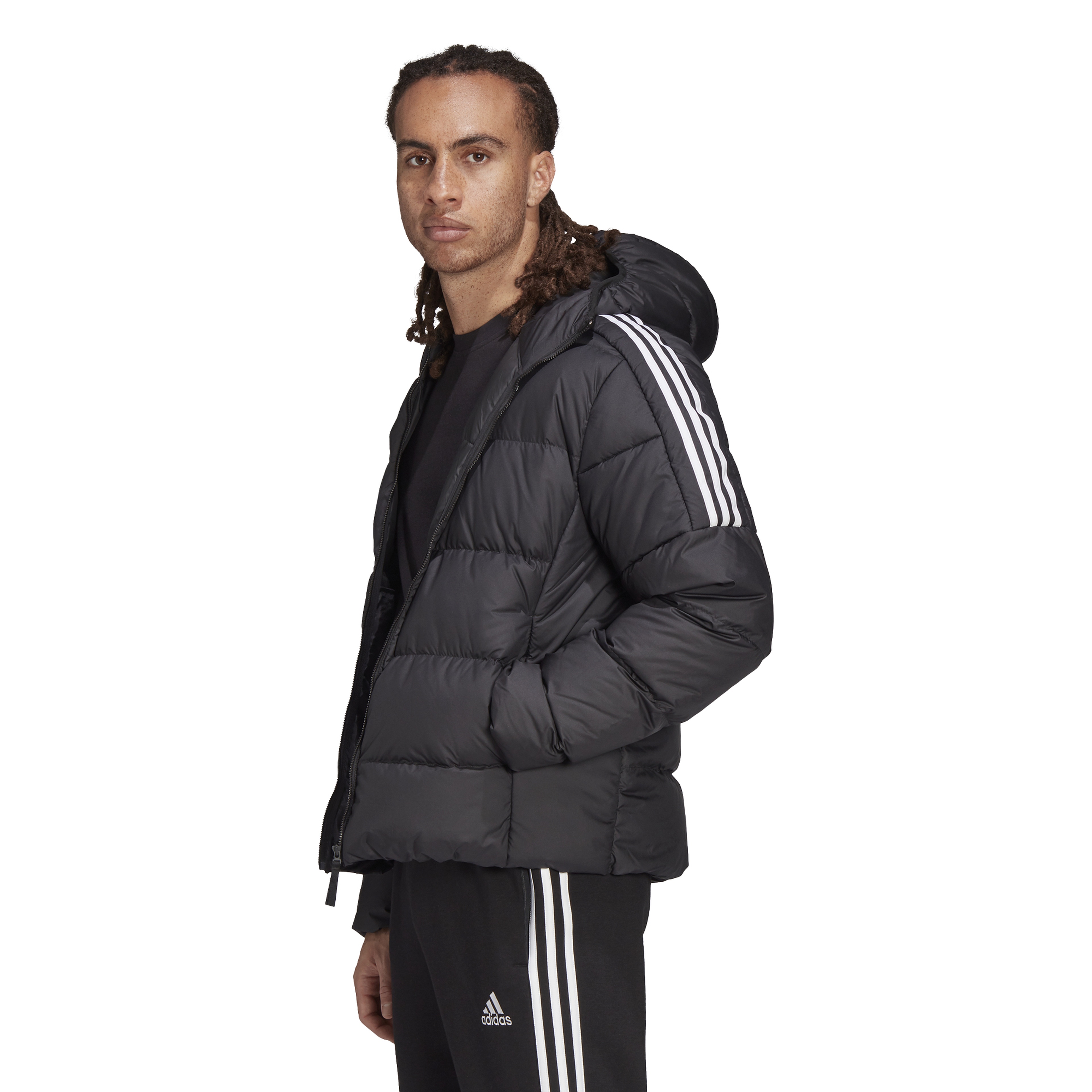 adidas Essentials Midweight Down Full-Zip Hoodie Erkek Mont