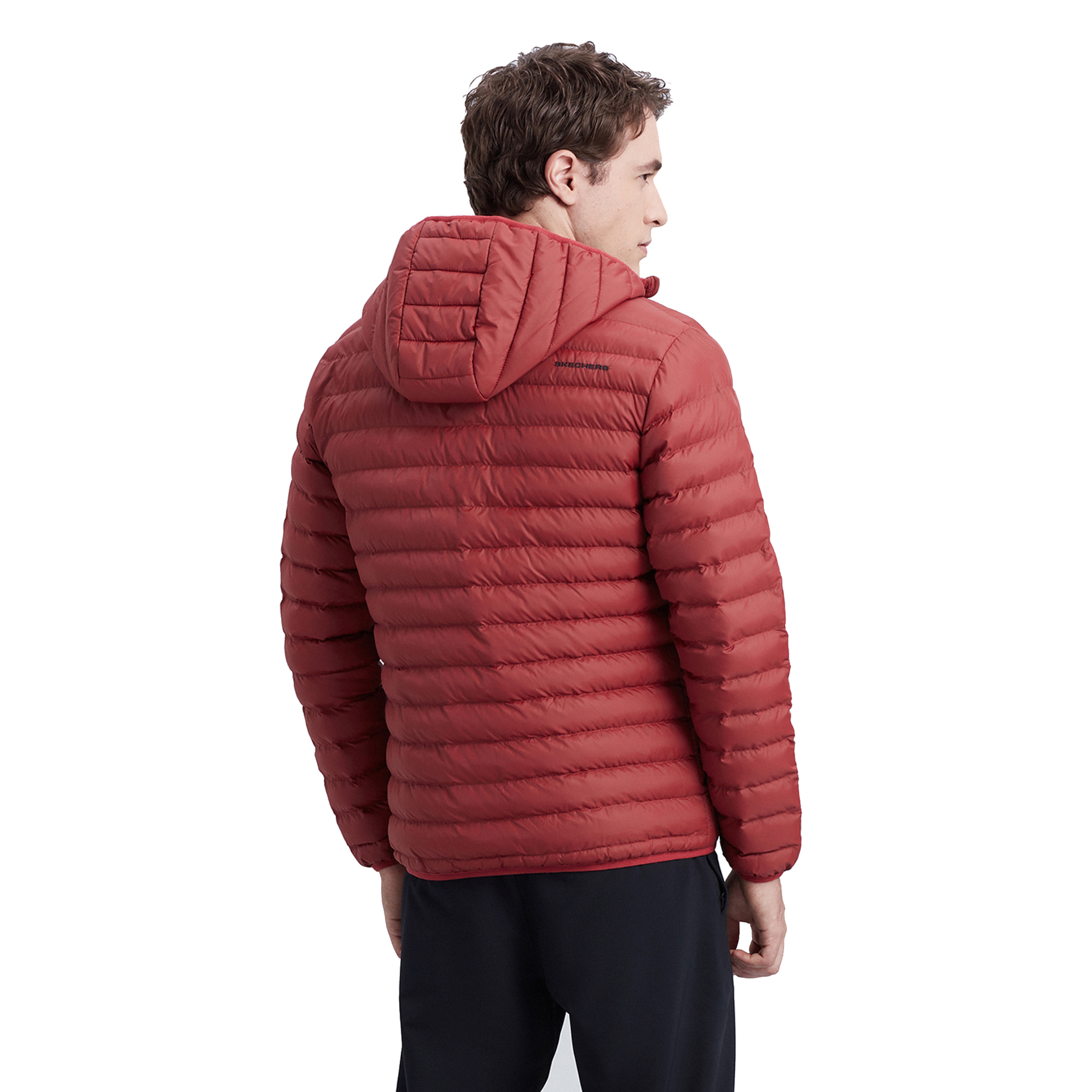 Skechers Essential Padded Lightweight Full-Zip Hoodie Erkek Mont