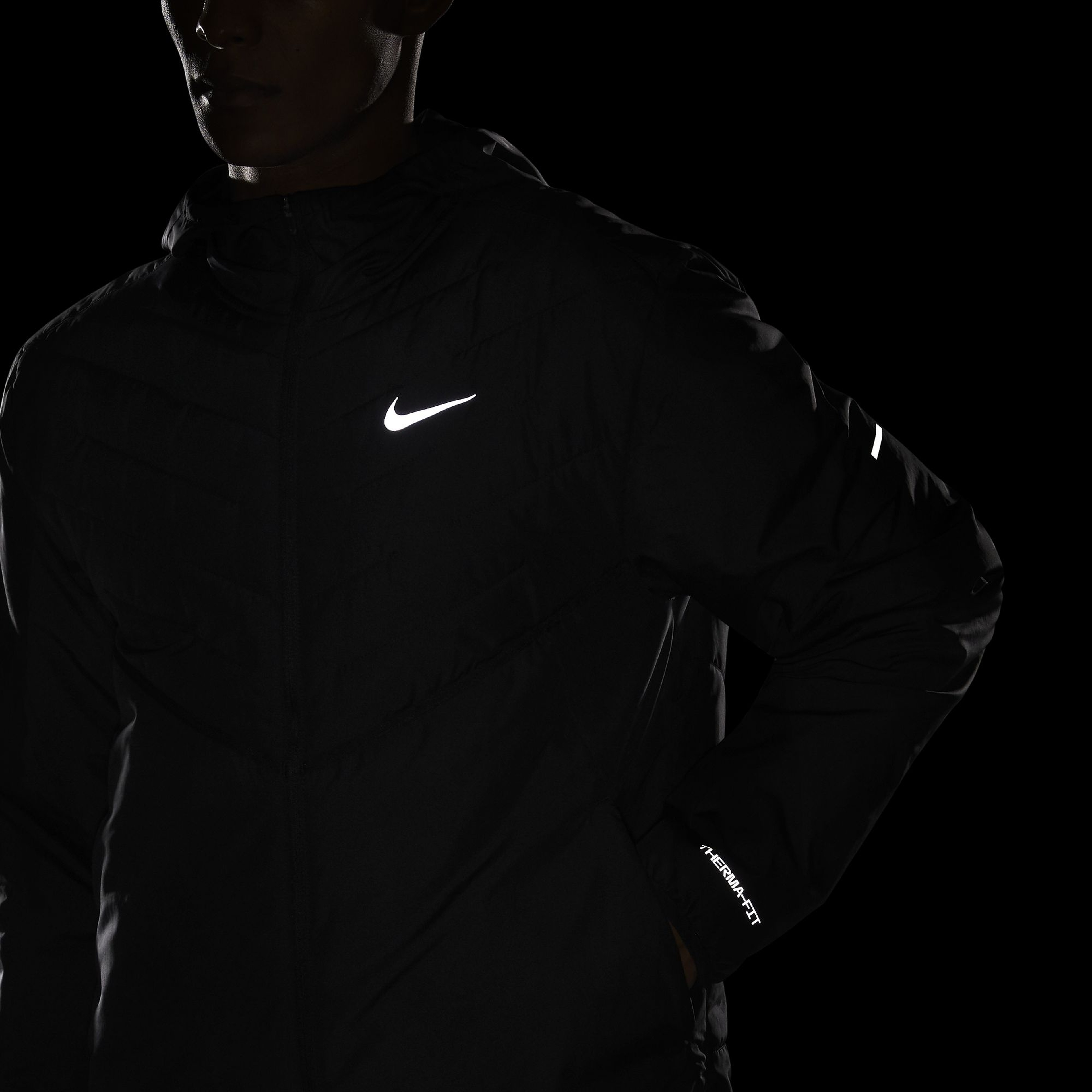Nike Therma-Fit Repel Aerolayer Synthetic-Fill Running Full-Zip Hoodie Erkek Ceket