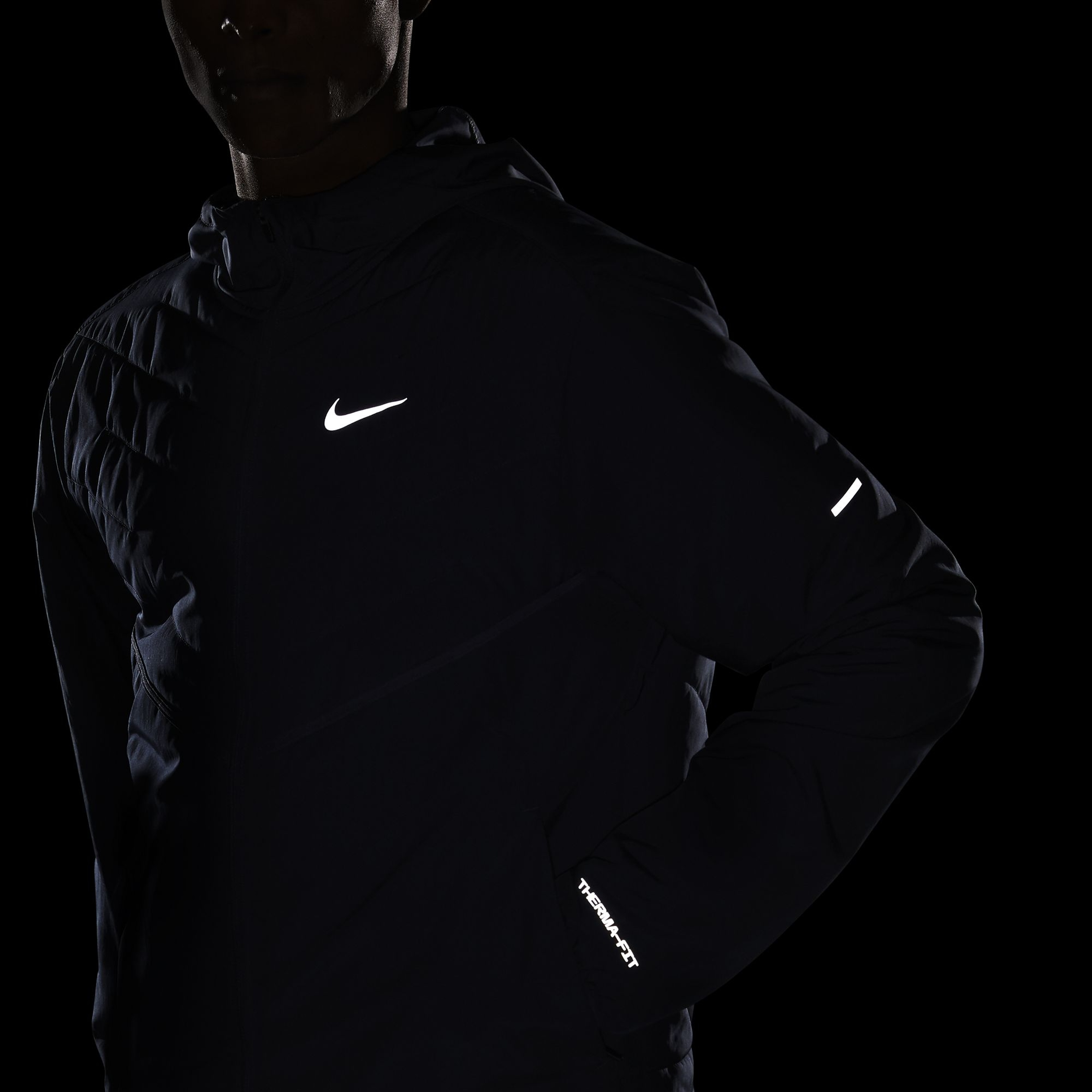 Nike Therma-Fit Repel Aerolayer Synthetic-Fill Running Full-Zip Hoodie Erkek Ceket