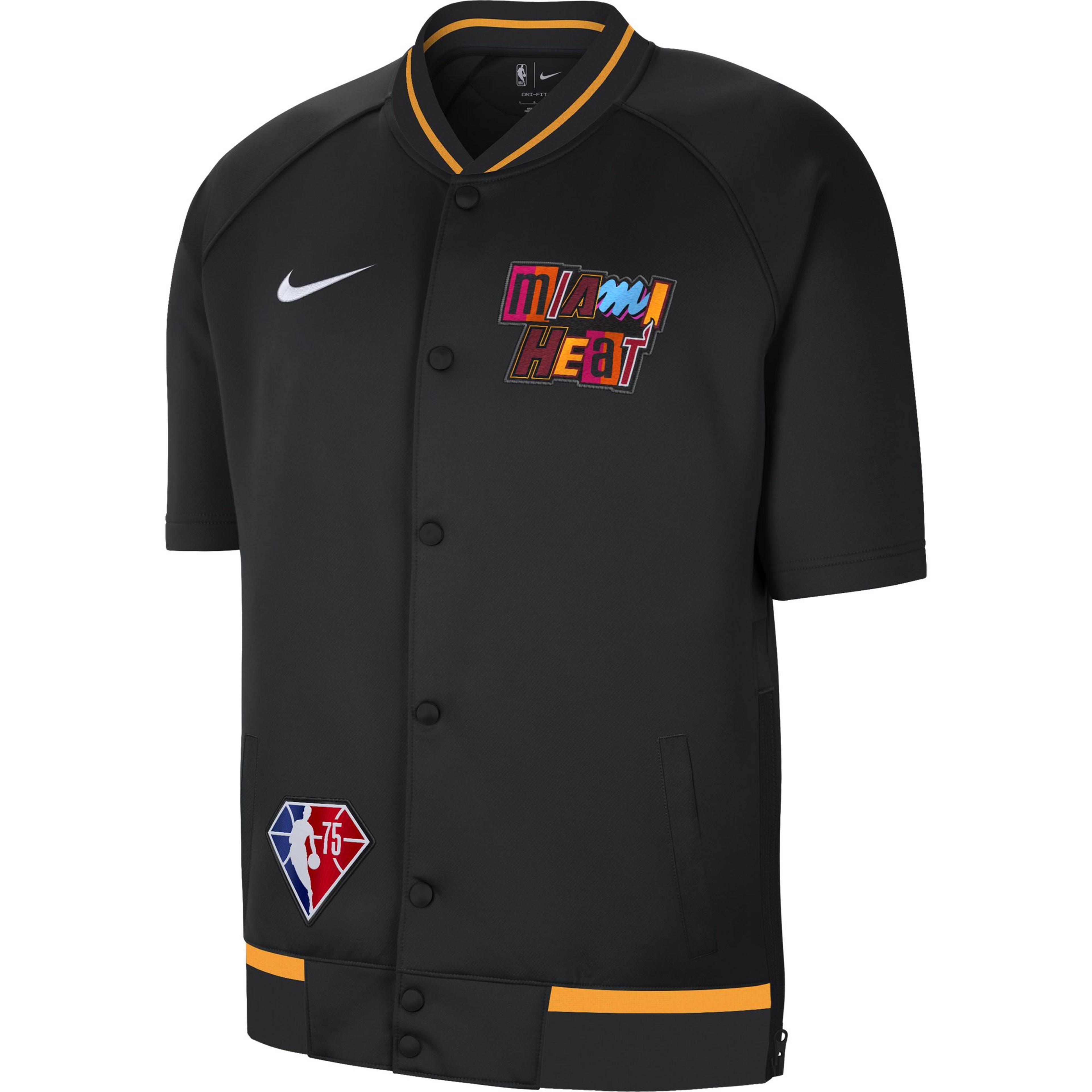 Nike Miami Heat シティ・エディション ジャケット Nike Miami Heat Showtime City Edition Dri-Fit NBA Full-Buttoned