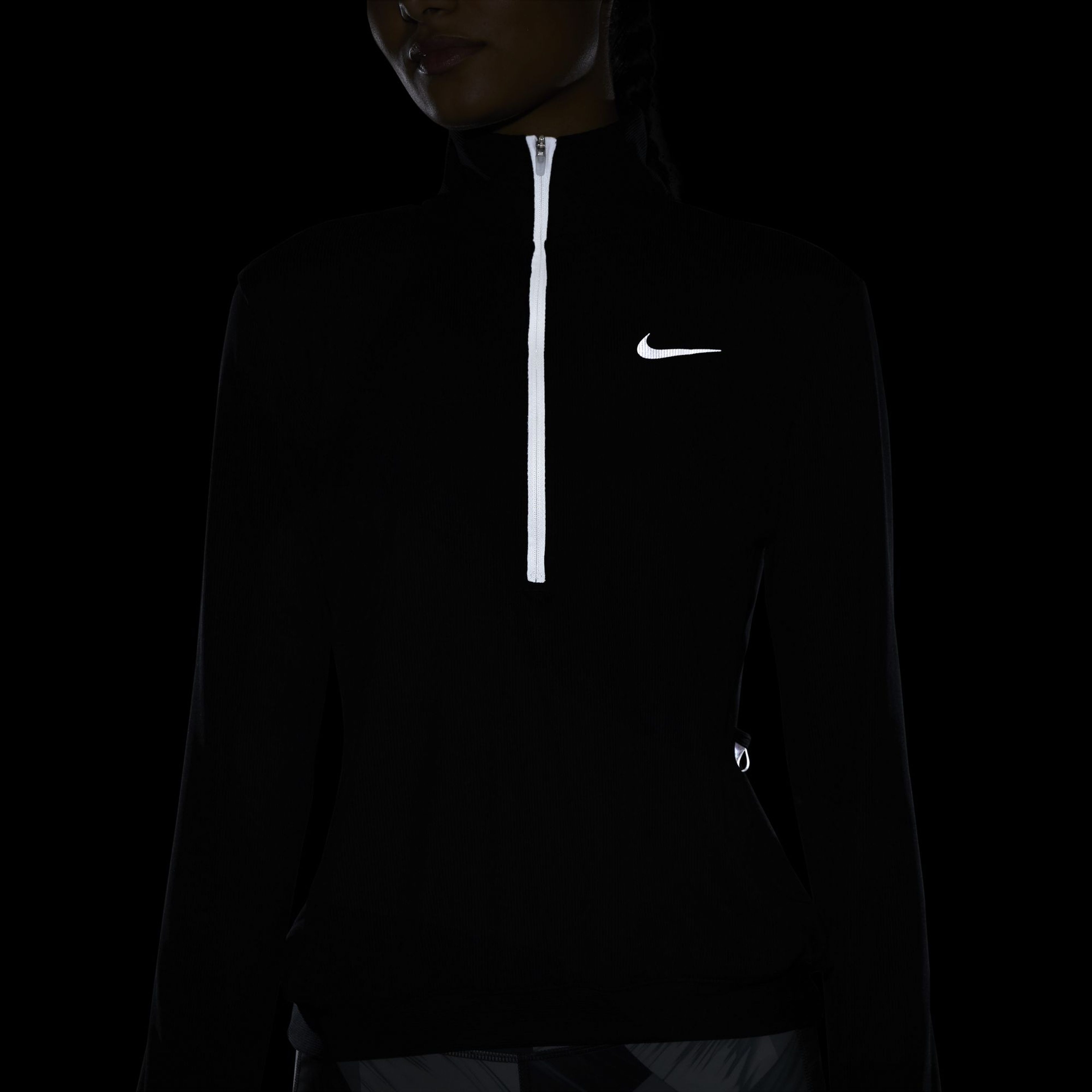Nike Dri-Fit Element Mid Layer 1/4-Zip Running Long-Sleeve Kadın Tişört
