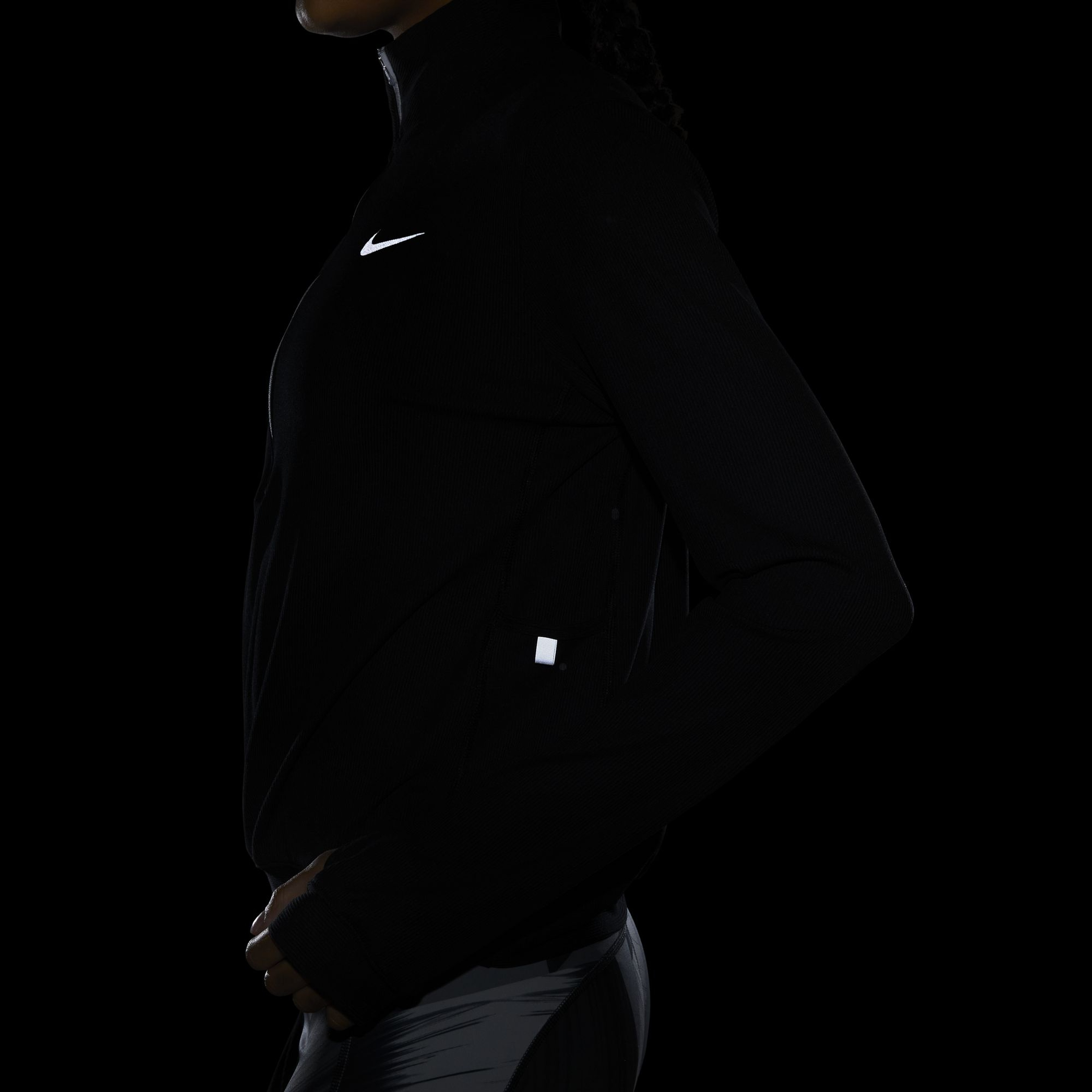 Nike Dri-Fit Element Mid Layer 1/4-Zip Running Long-Sleeve Kadın Tişört