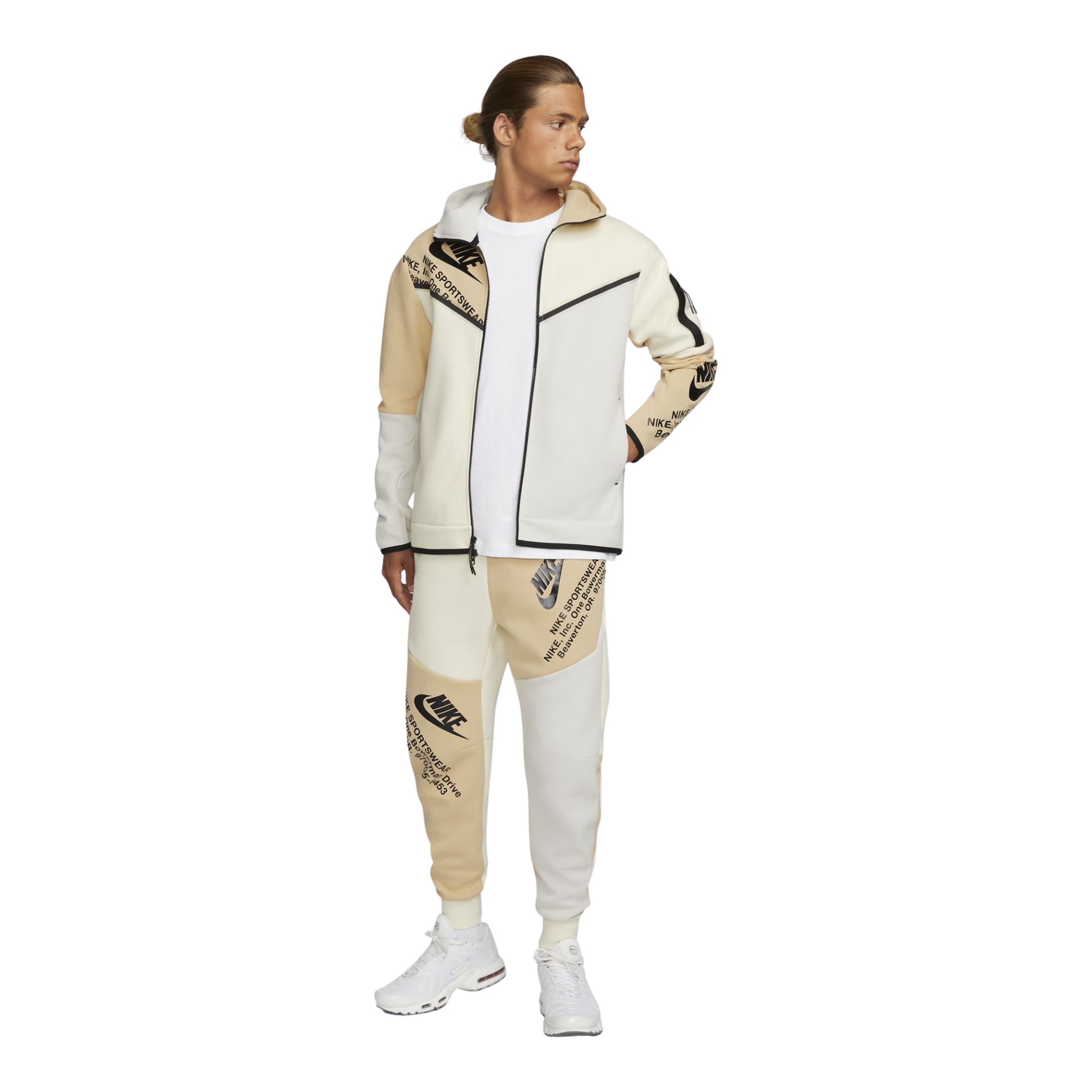 Nike Sportswear Tech Fleece Windrunner Graphic Color Block Full-Zip Hoodie Erkek Sweatshirt
