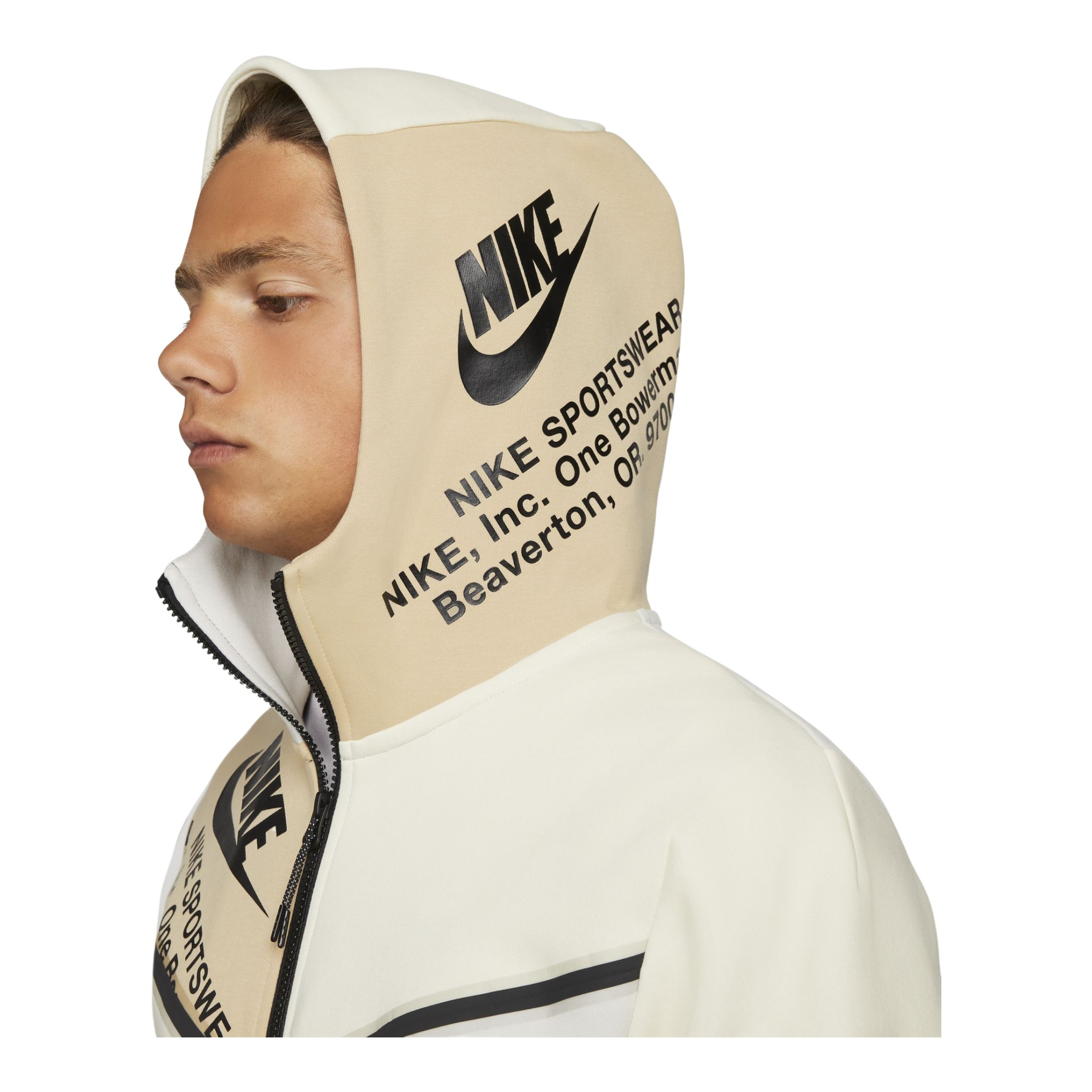 Nike Sportswear Tech Fleece Windrunner Graphic Color Block Full-Zip Hoodie Erkek Sweatshirt