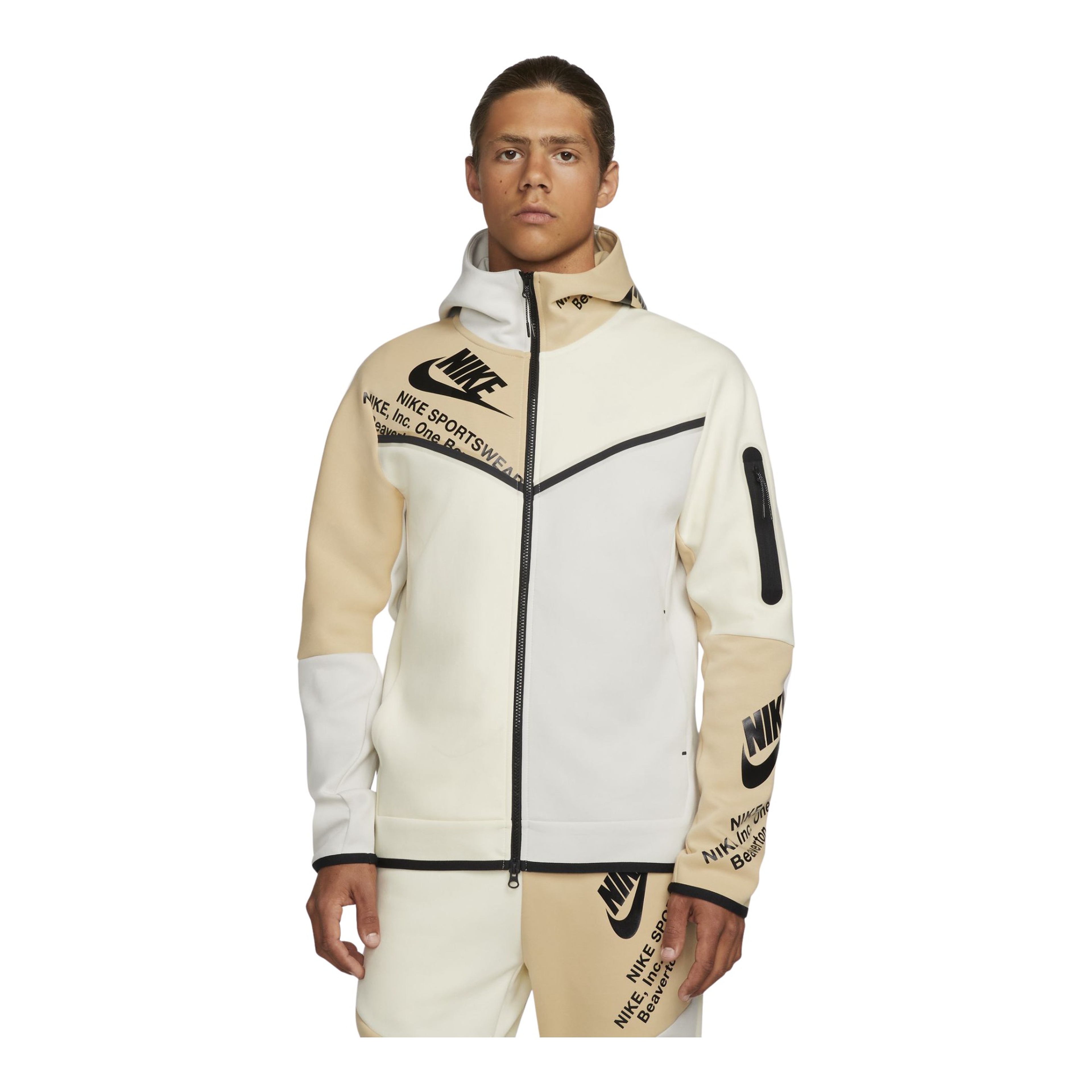 Nike Sportswear Tech Fleece Windrunner Graphic Color Block Full-Zip Hoodie Erkek Sweatshirt