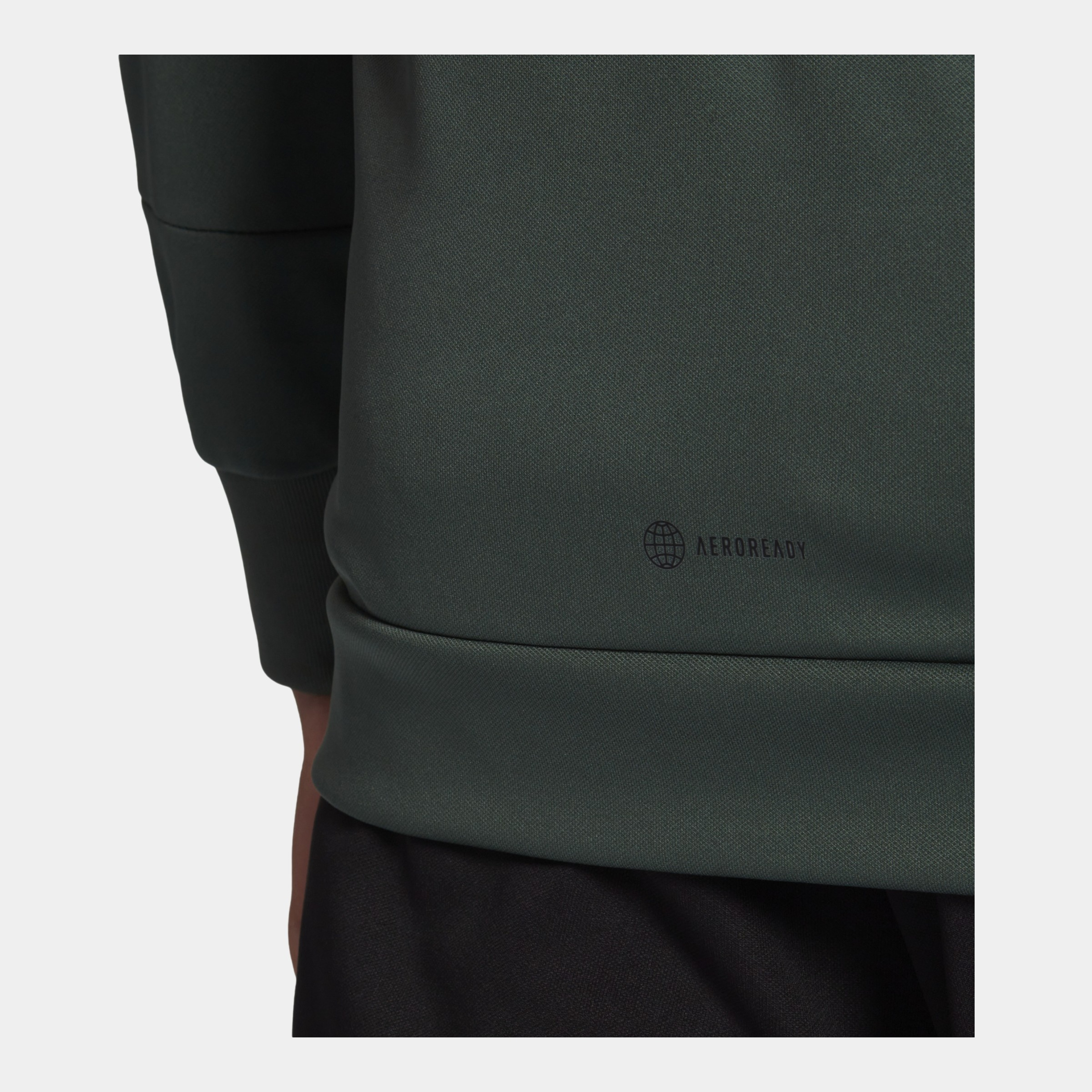 adidas Sportswear Ribbed AEROREADY Full-Zip Hoodie Erkek Eşofman Takımı