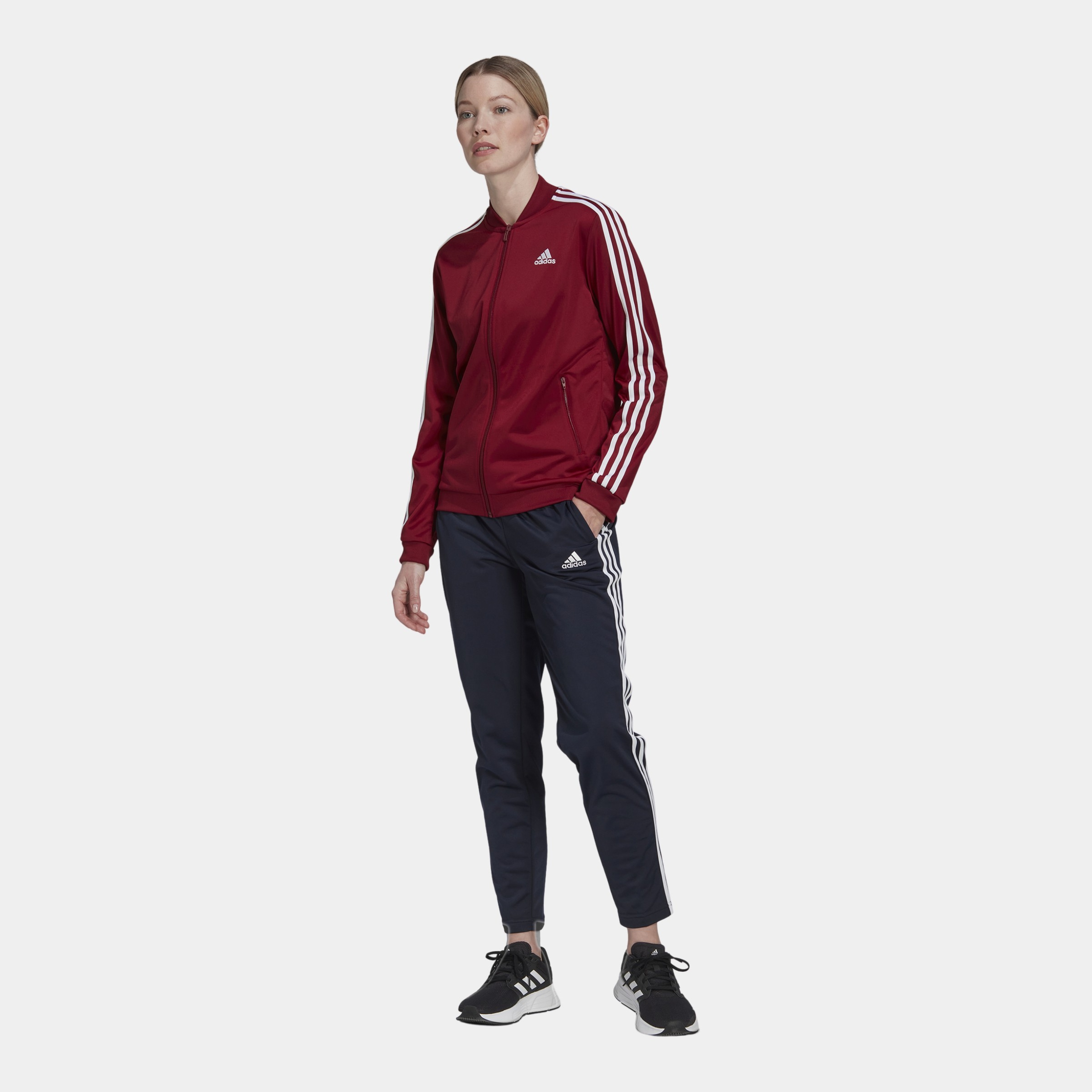 adidas Essentials 3-Stripes Full-Zip Kadın Eşofman Takımı