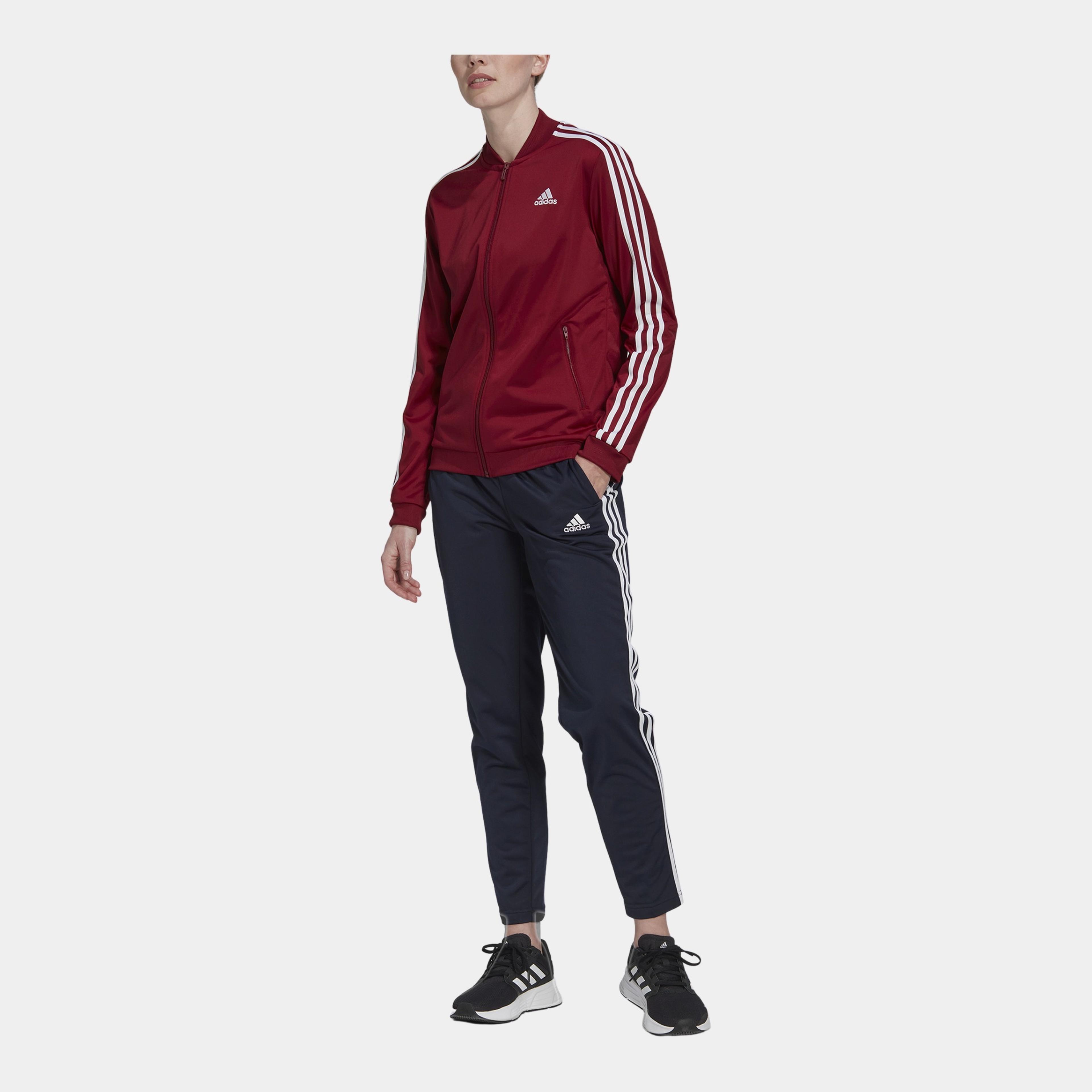 adidas Essentials 3-Stripes Full-Zip Kadın Eşofman Takımı