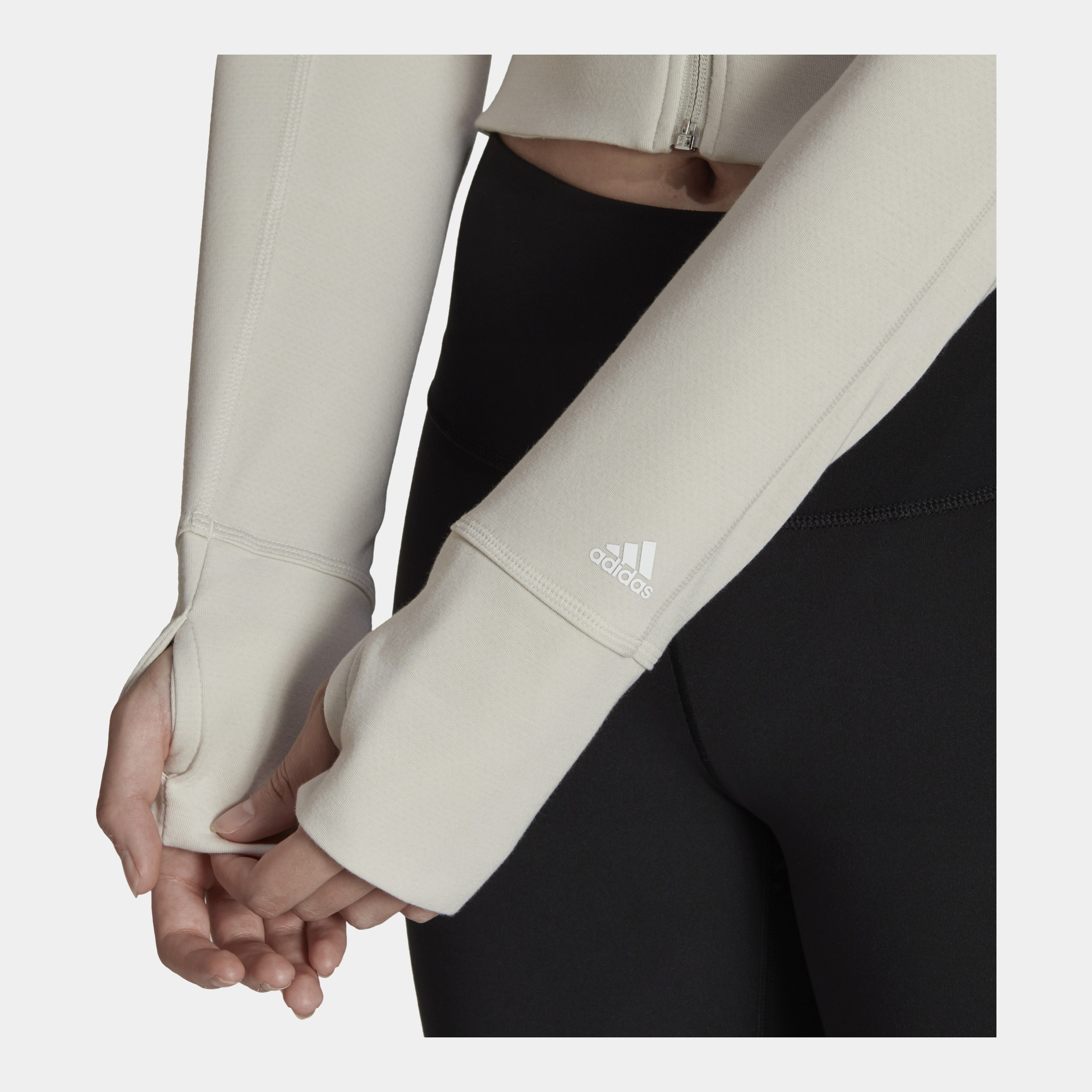 adidas AEROREADY Studio Cropped Gym & Training Full-Zip Kadın Sweatshirt