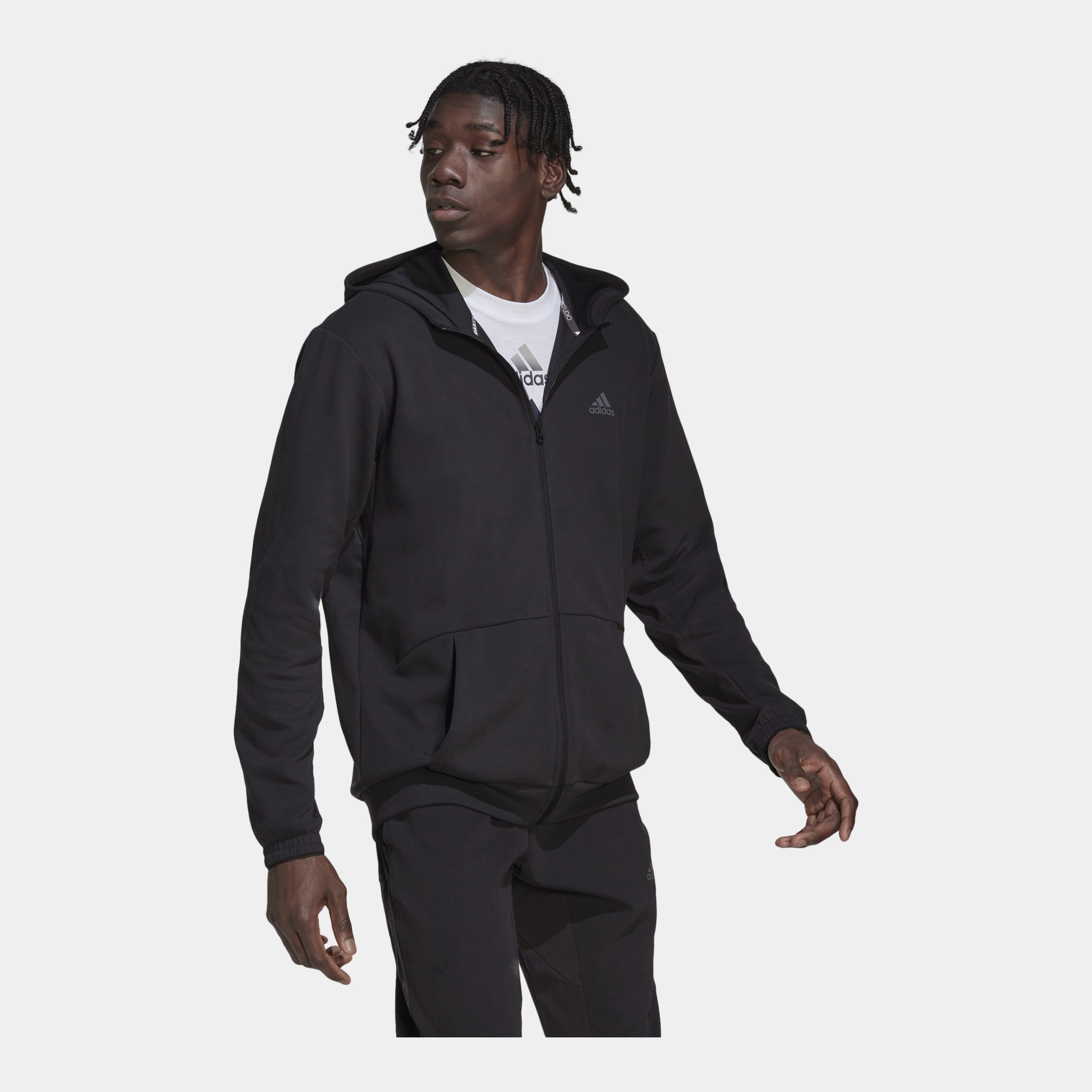 adidas AEROREADY Yoga Training Full-Zip Hoodie Erkek Sweatshirt