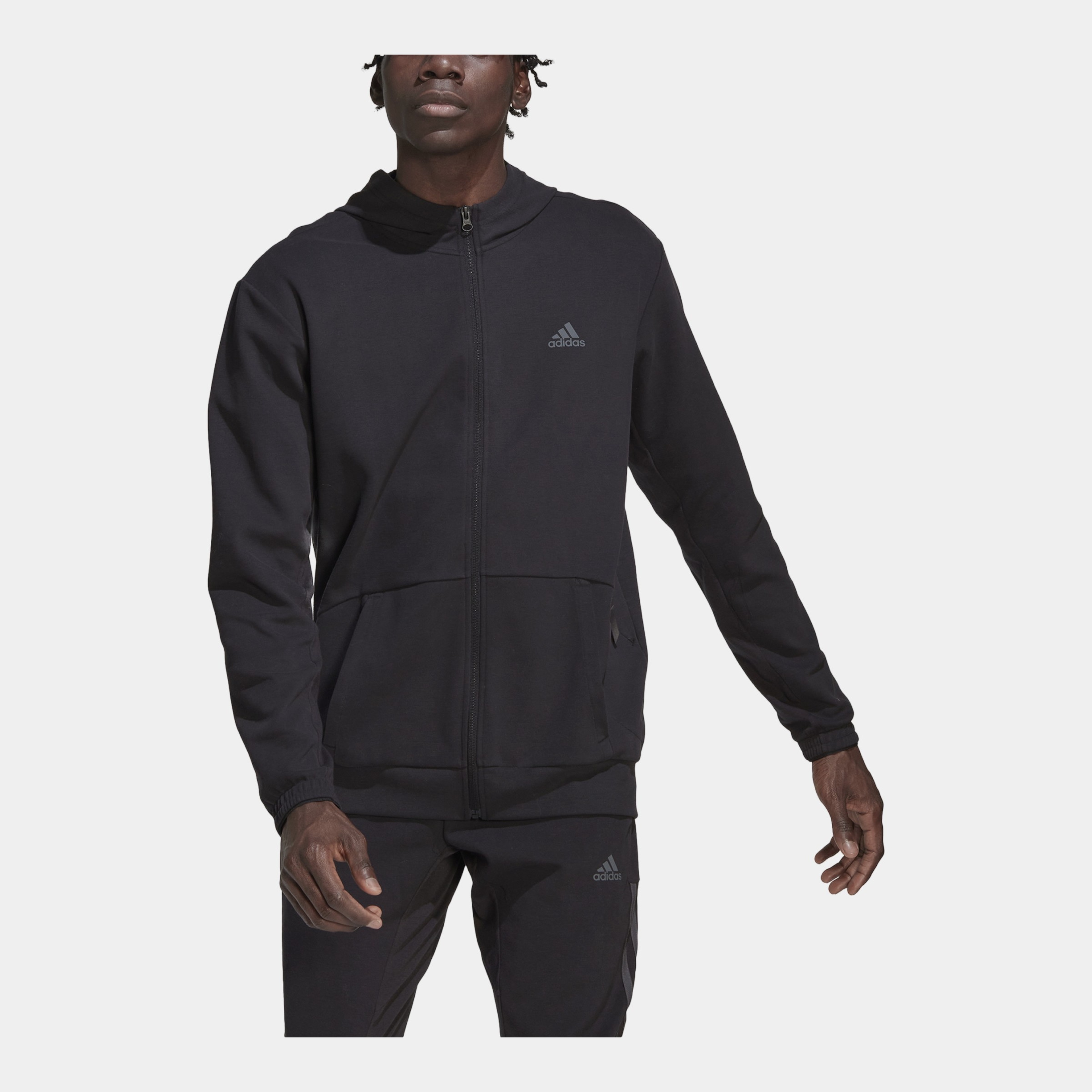 adidas AEROREADY Yoga Training Full-Zip Hoodie Erkek Sweatshirt