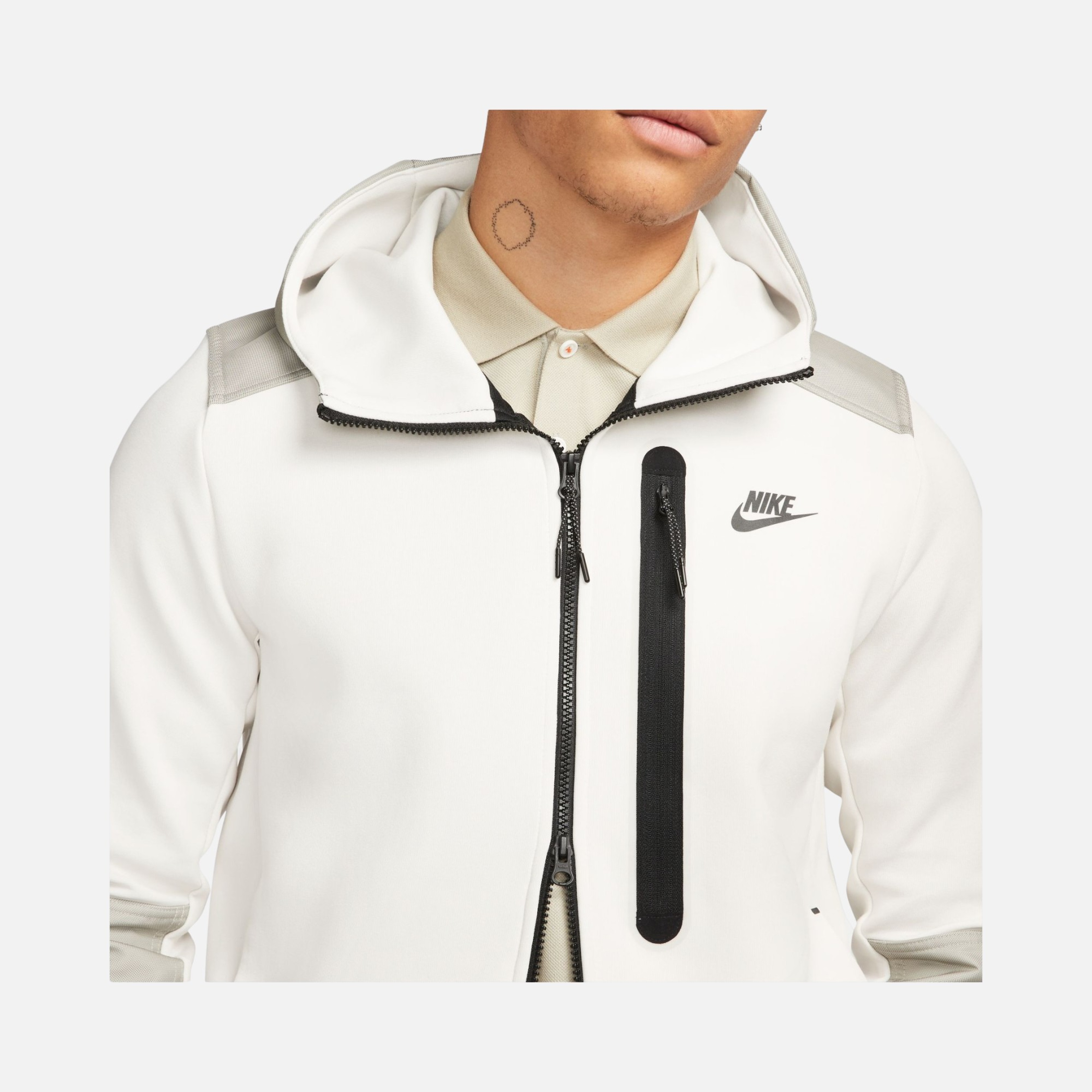Nike Sportswear Tech Fleece ''Overlay Detail'' Full-Zip Hoodie Erkek Sweatshirt