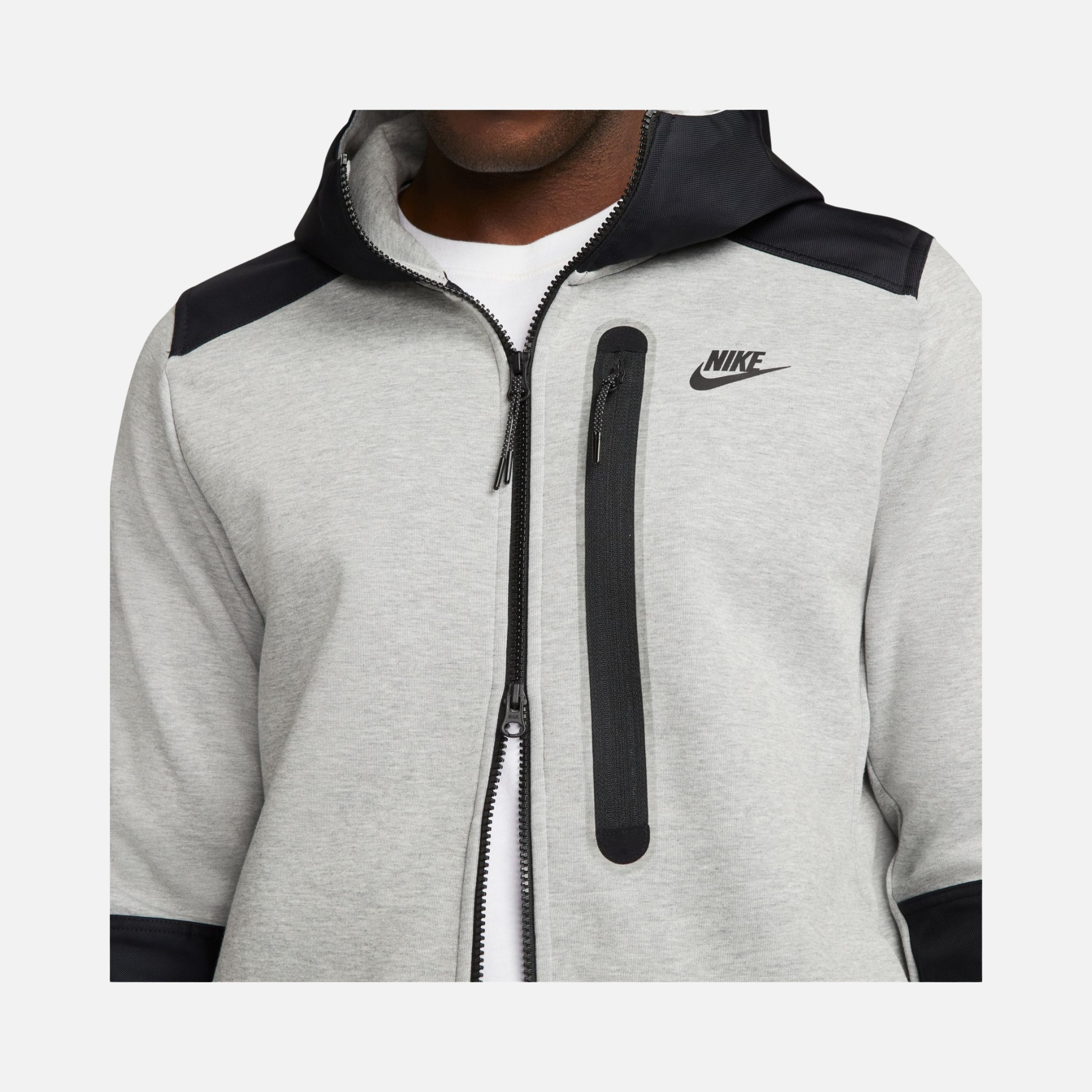 Nike Sportswear Tech Fleece ''Overlay Detail'' Full-Zip Hoodie Erkek Sweatshirt