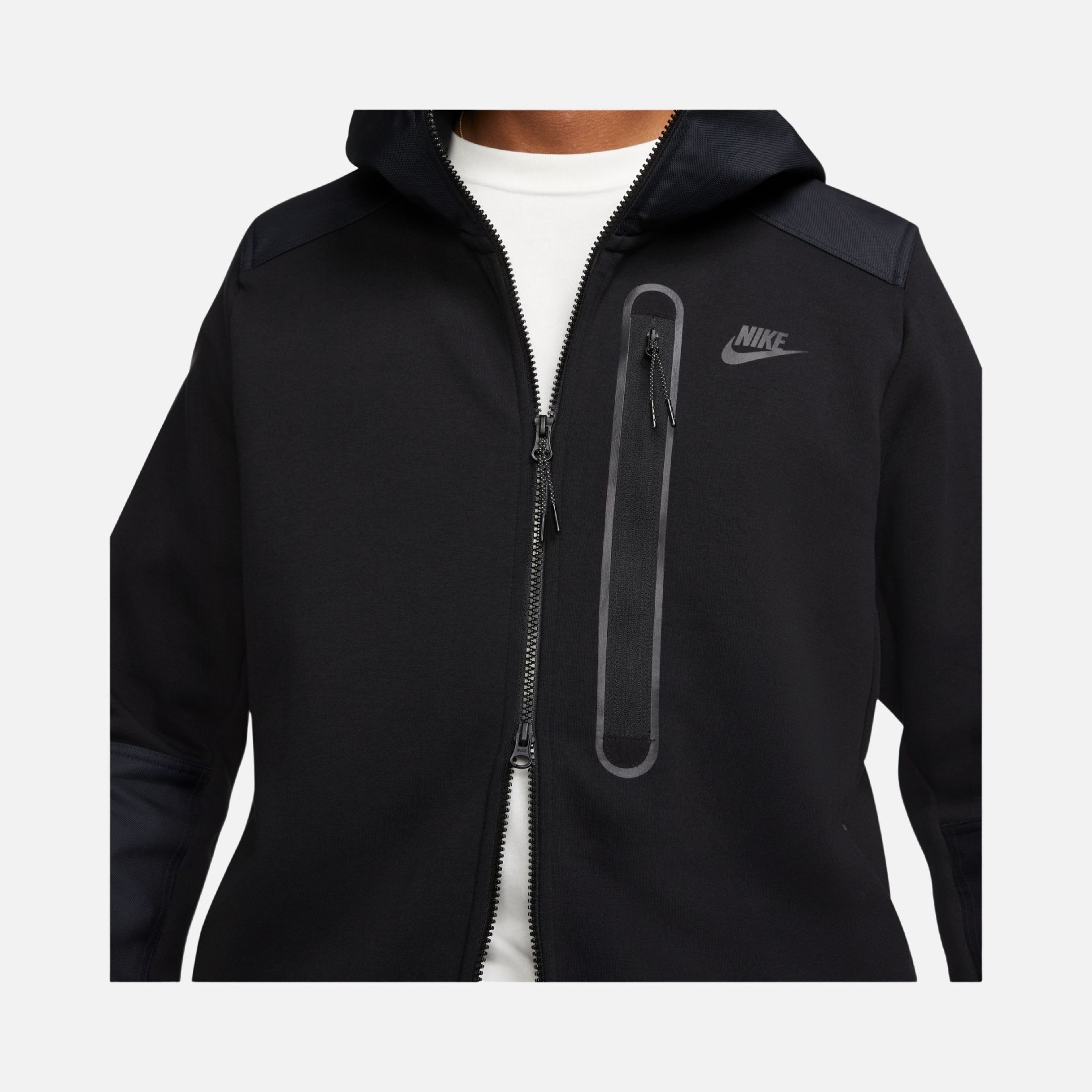 Nike Sportswear Tech Fleece ''Overlay Detail'' Full-Zip Hoodie Erkek Sweatshirt