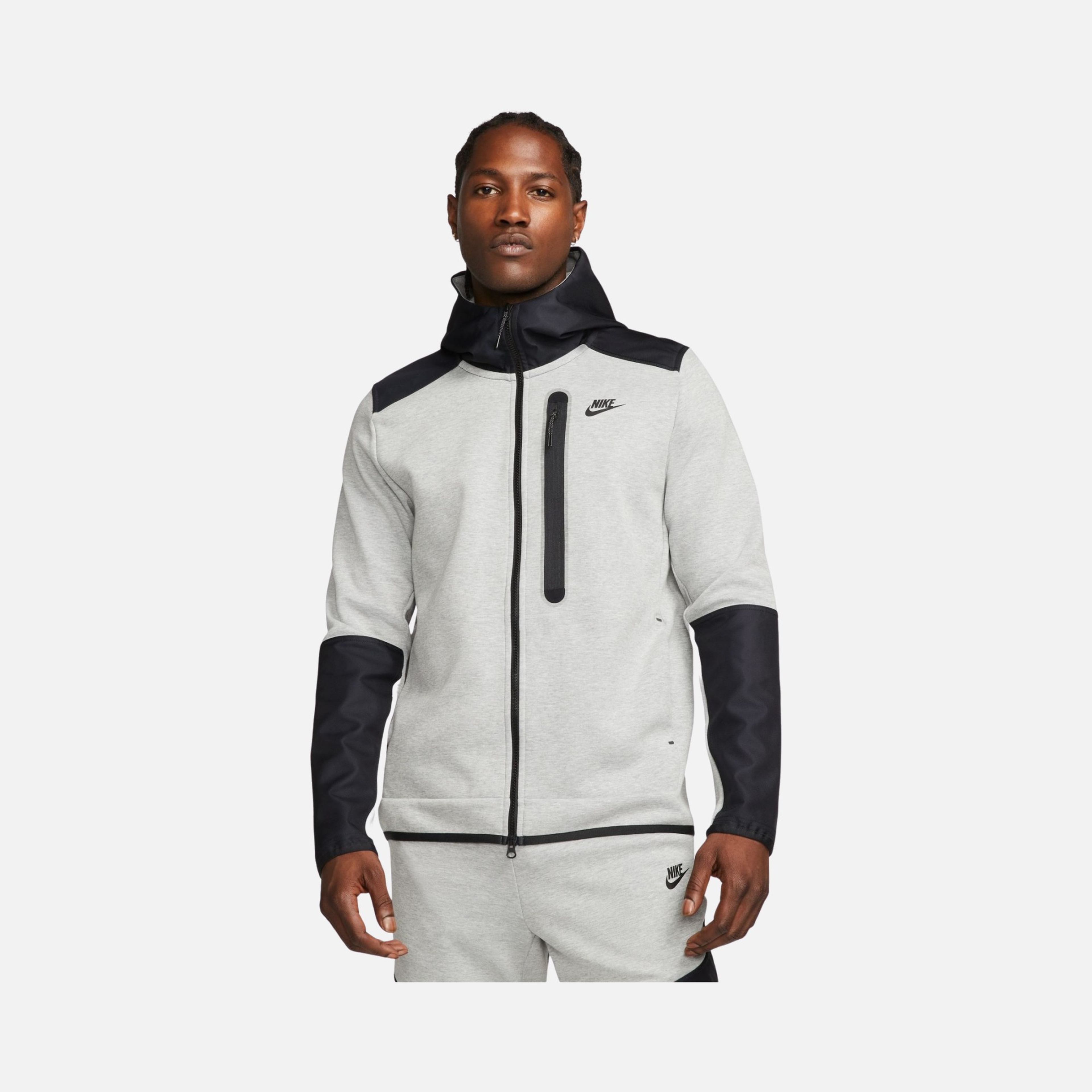 Nike Sportswear Tech Fleece ''Overlay Detail'' Full-Zip Hoodie Erkek Sweatshirt