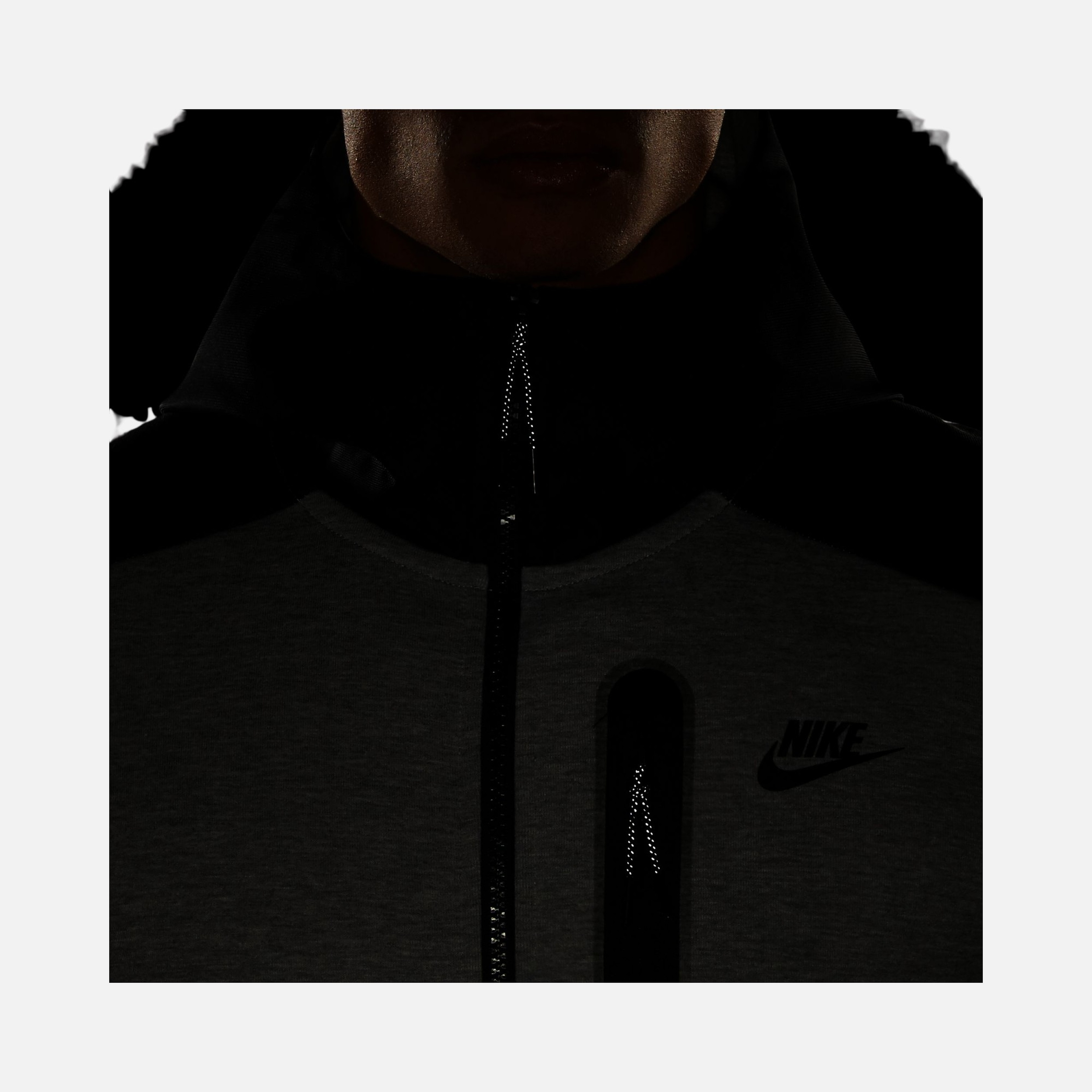 Nike Sportswear Tech Fleece ''Overlay Detail'' Full-Zip Hoodie Erkek Sweatshirt