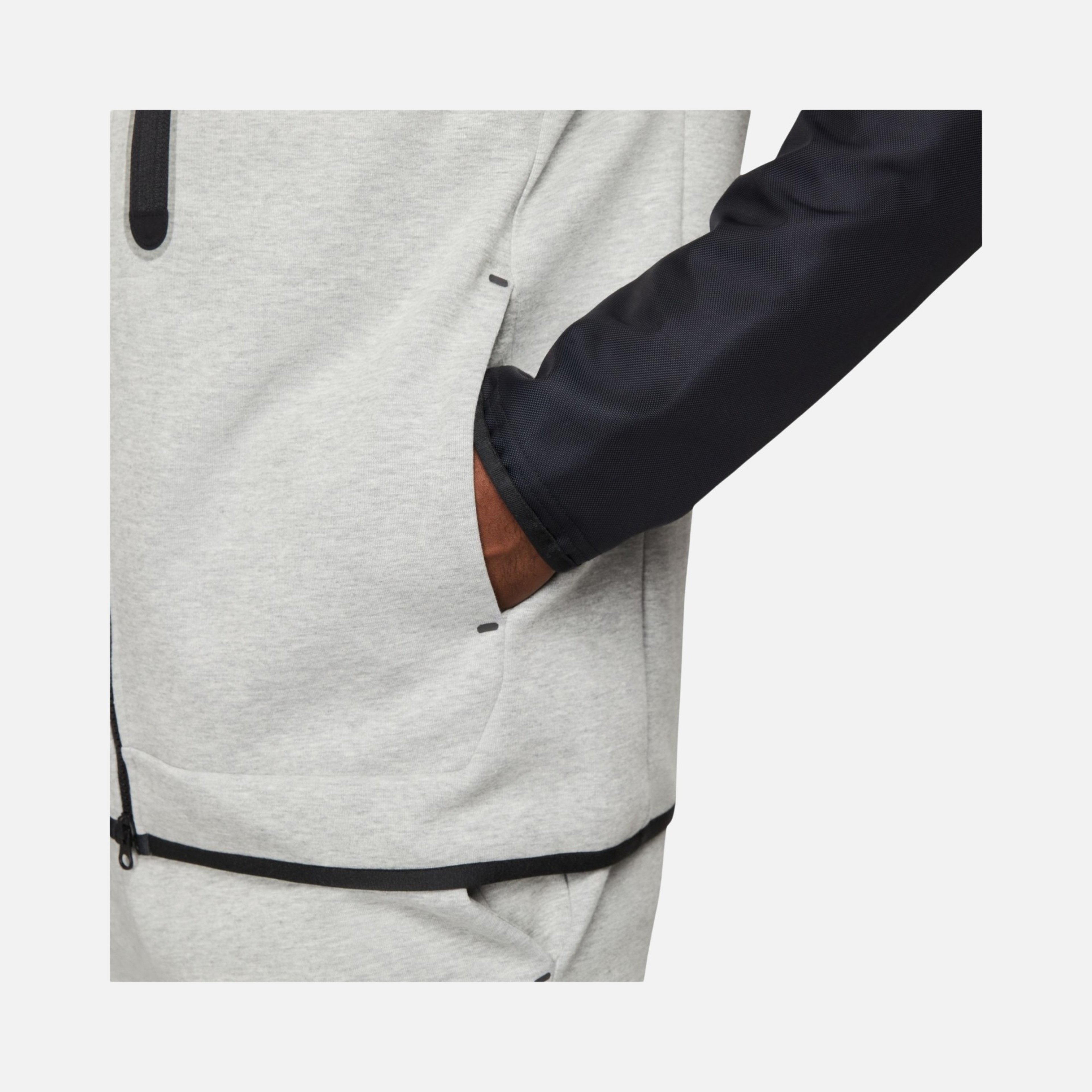 Nike Sportswear Tech Fleece ''Overlay Detail'' Full-Zip Hoodie Erkek Sweatshirt