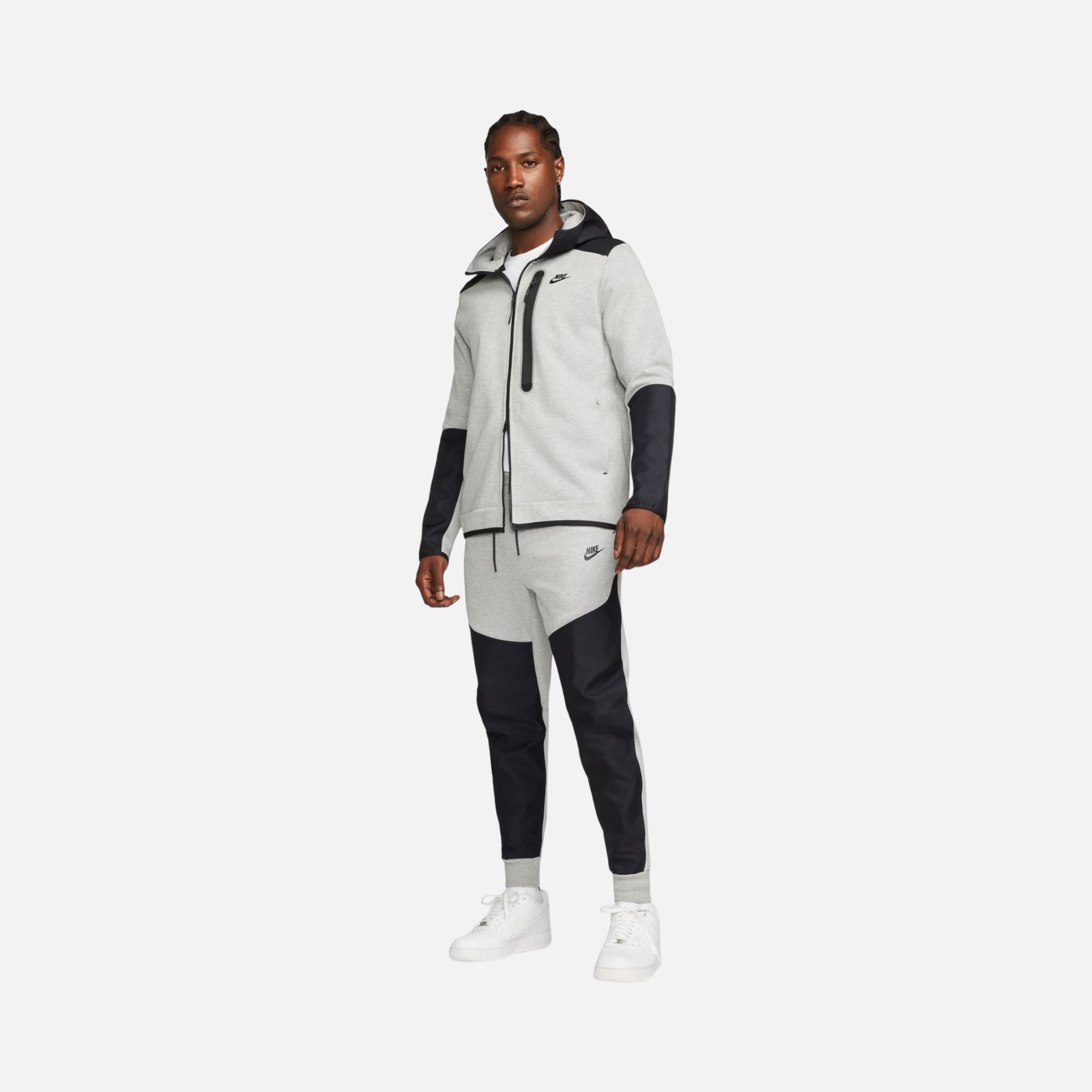 Nike Sportswear Tech Fleece ''Overlay Detail'' Full-Zip Hoodie Erkek Sweatshirt