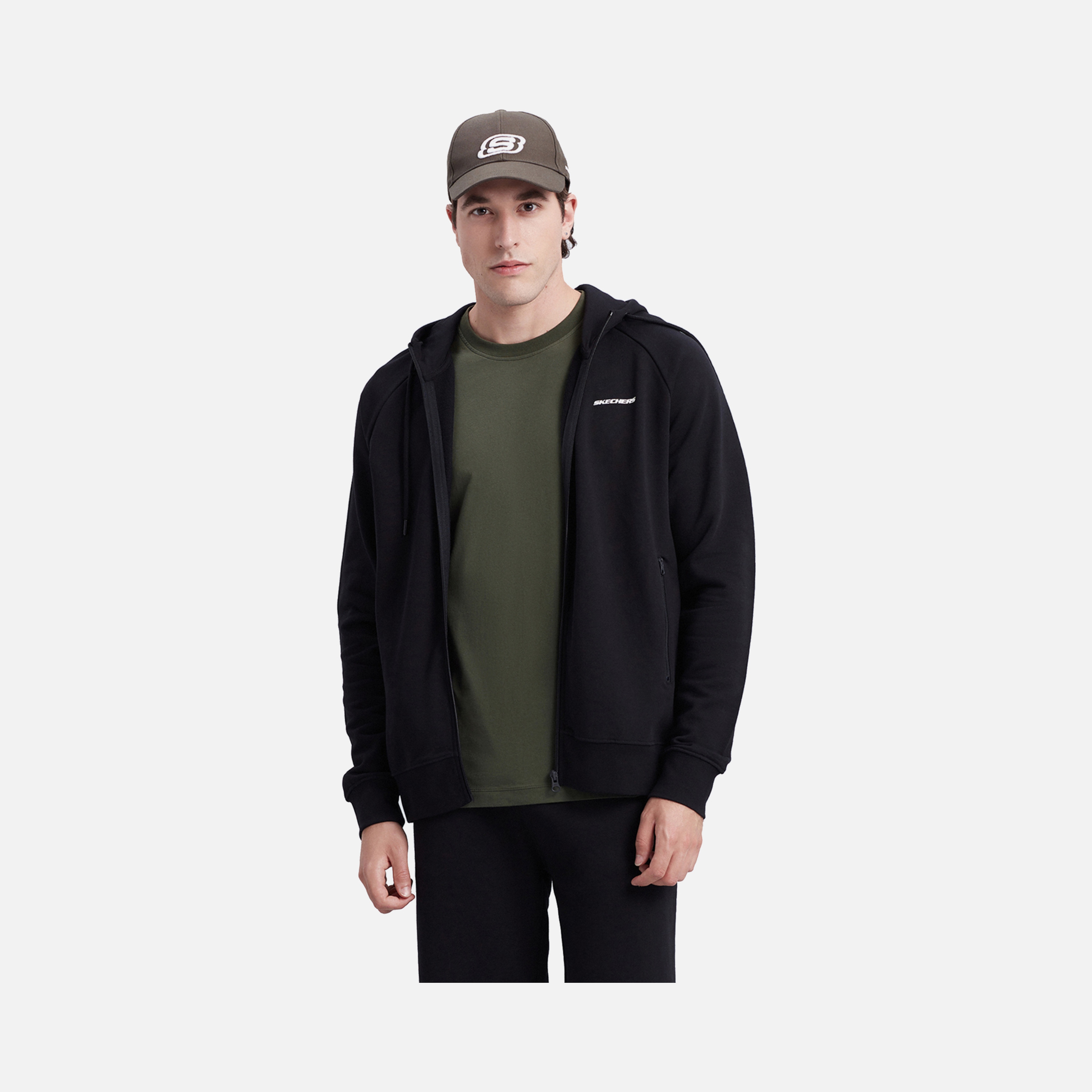 Skechers New Basics Full-Zip Hoodie Erkek Sweatshirt