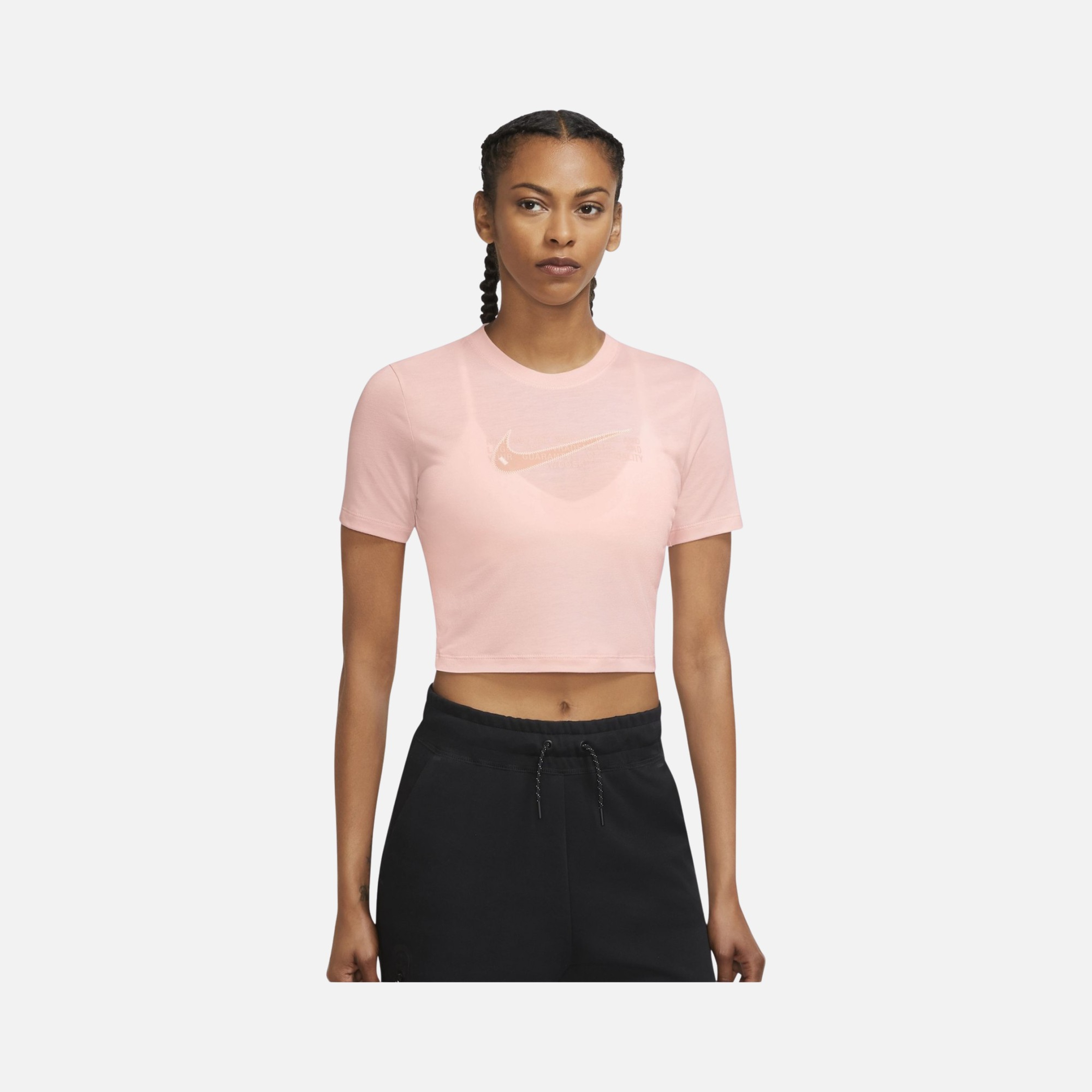 Nike Sportswear Slim Cropped Swoosh Short-Sleeve Kadın Tişört