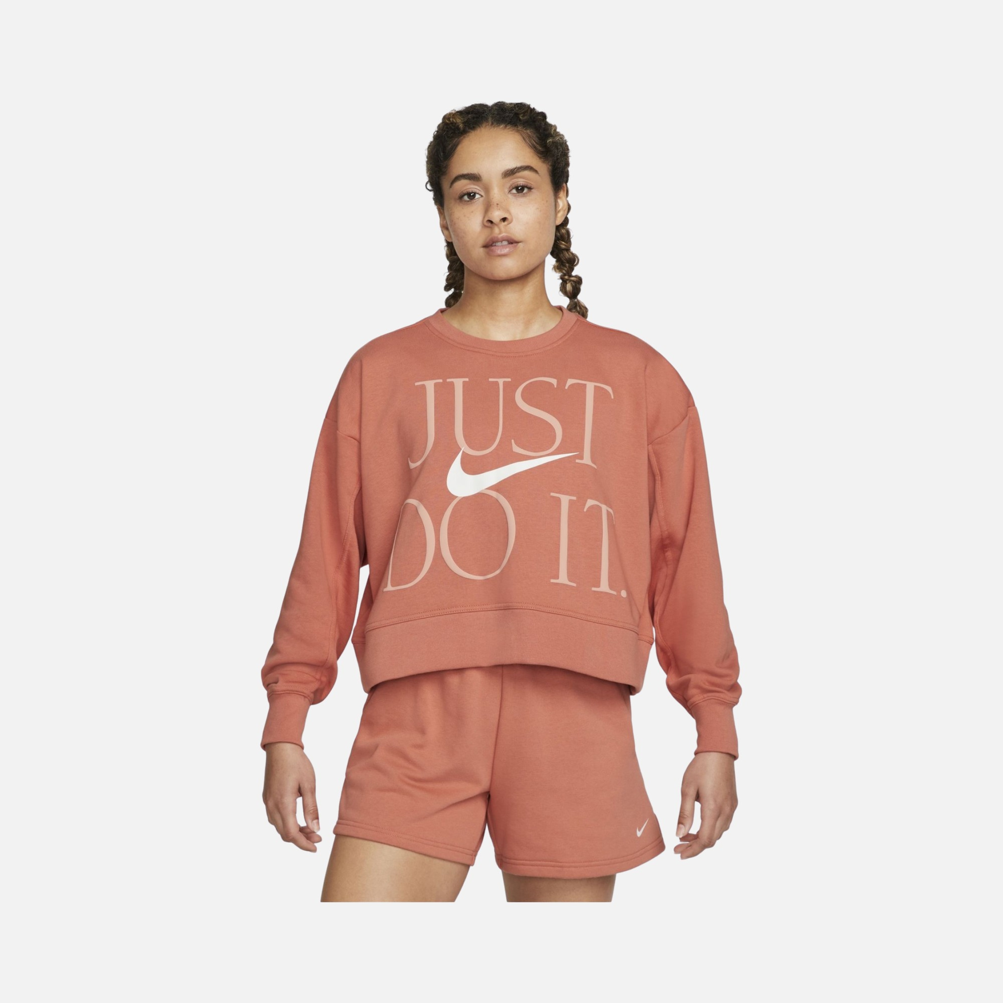 Nike Dri-Fit Get Fit ''Just Do It'' Training Kadın Sweatshirt
